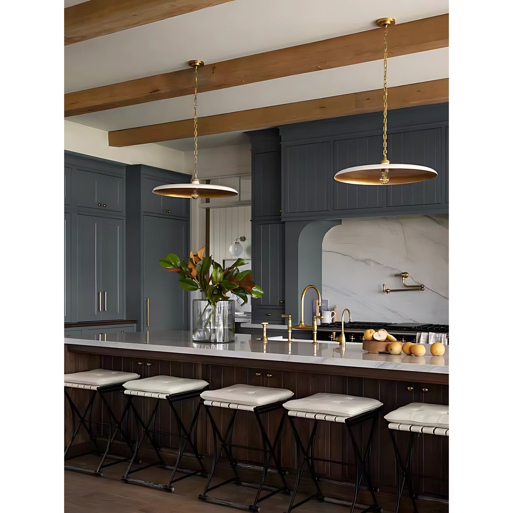 Piatto Modern Brass Pendant Light