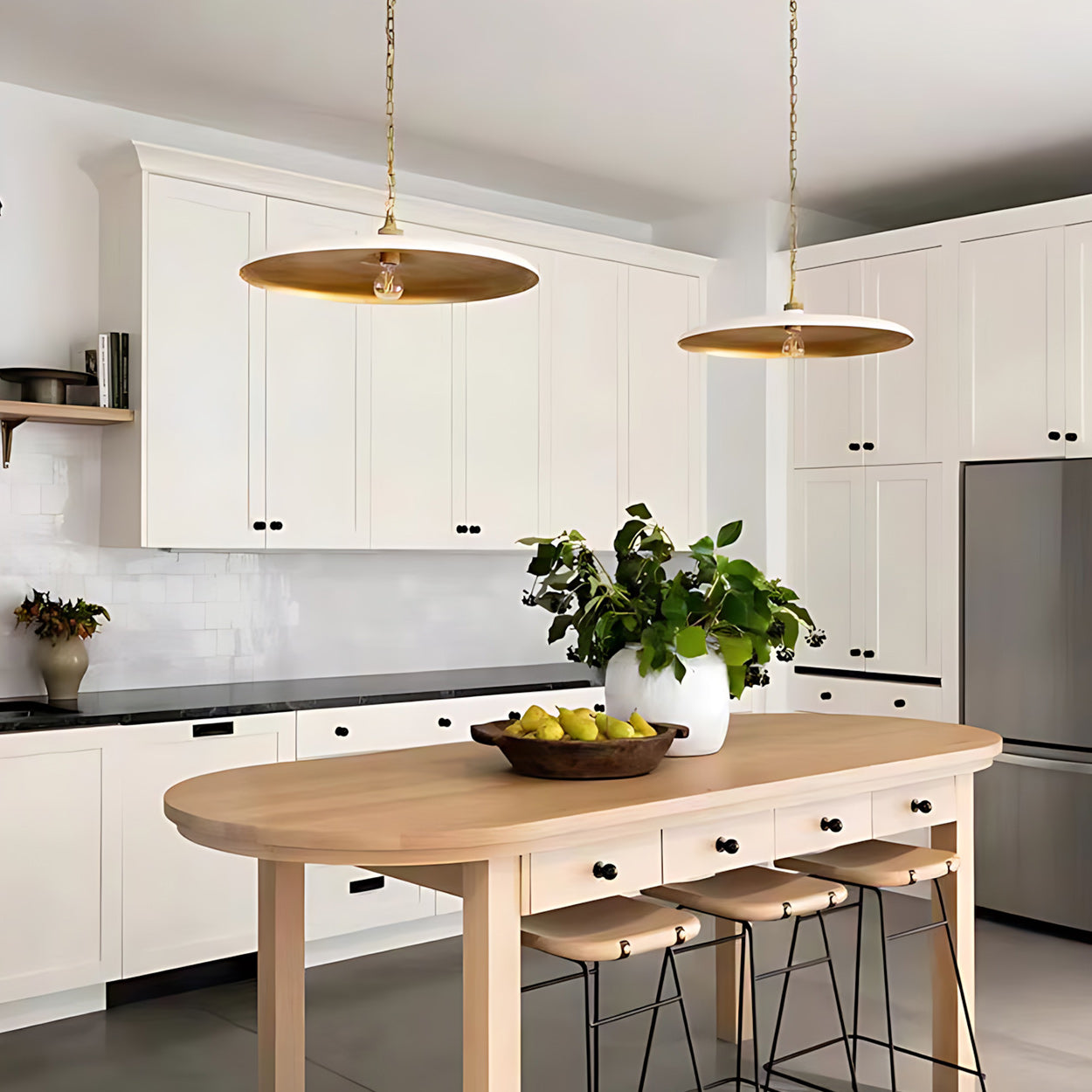 Piatto Modern Brass Pendant Light