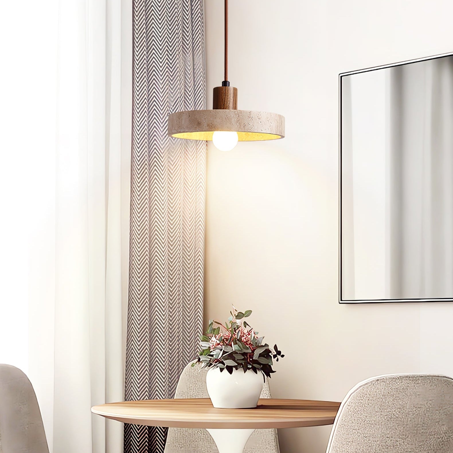 Evvynor Travertine Pendant Light - Blowlighting