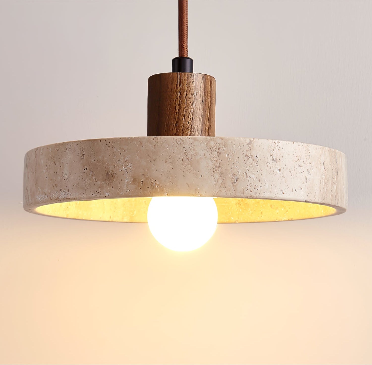 Evvynor Travertine Pendant Light - Blowlighting