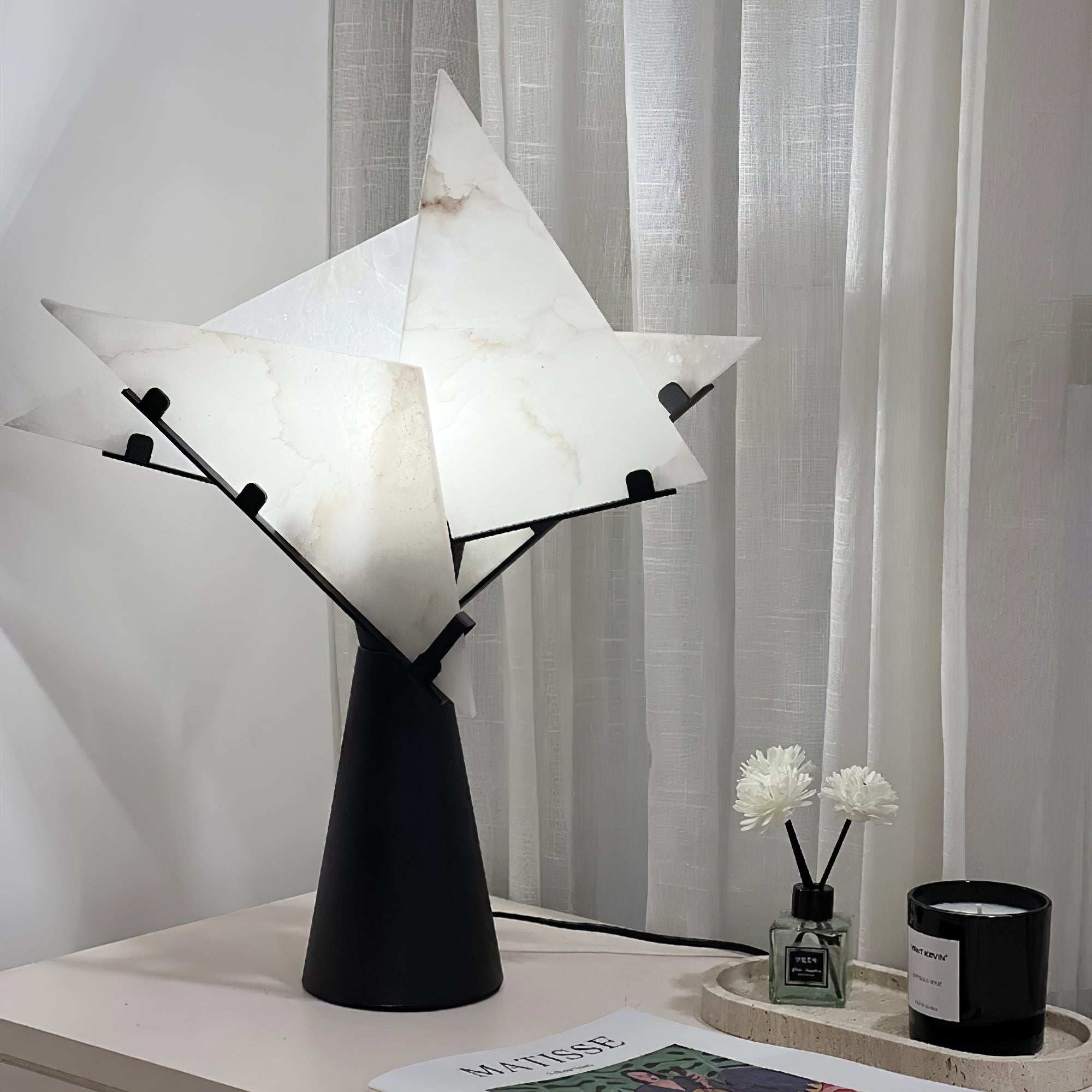 Aursilion Star Alabaster Table Lamp - Blowlighting