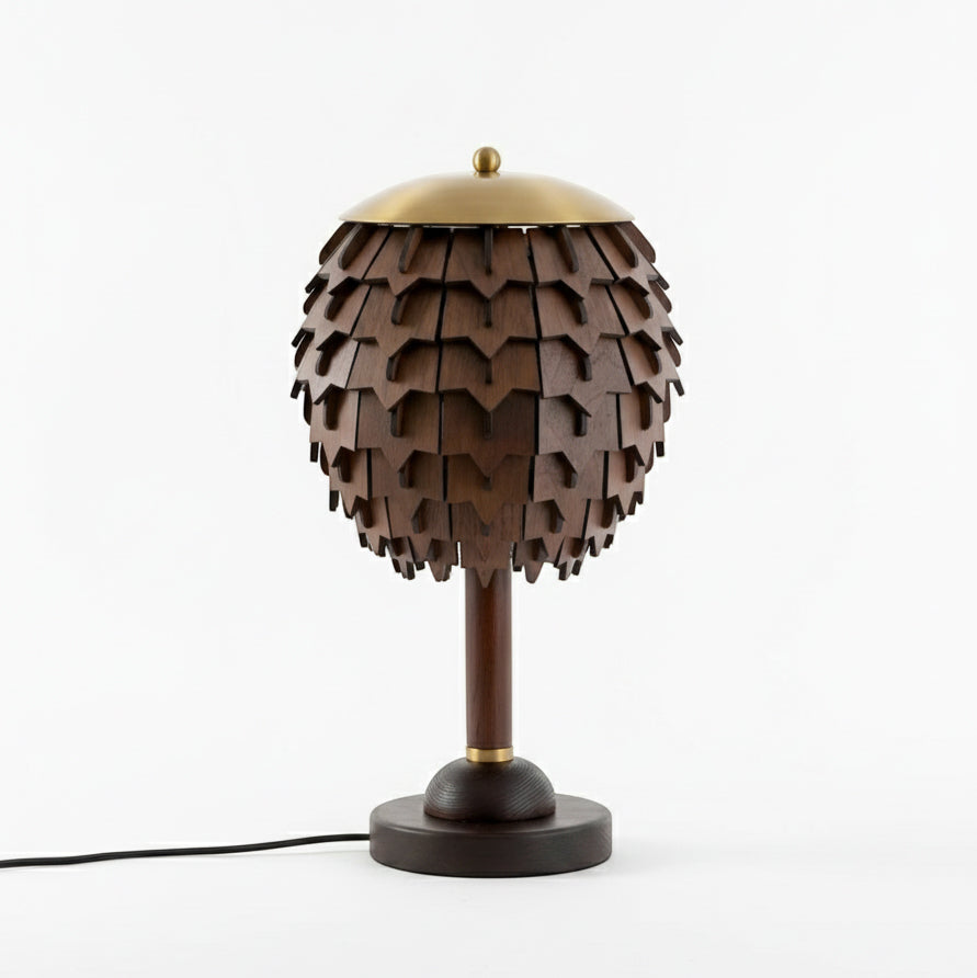 Pinecone Organic Wood Table Light