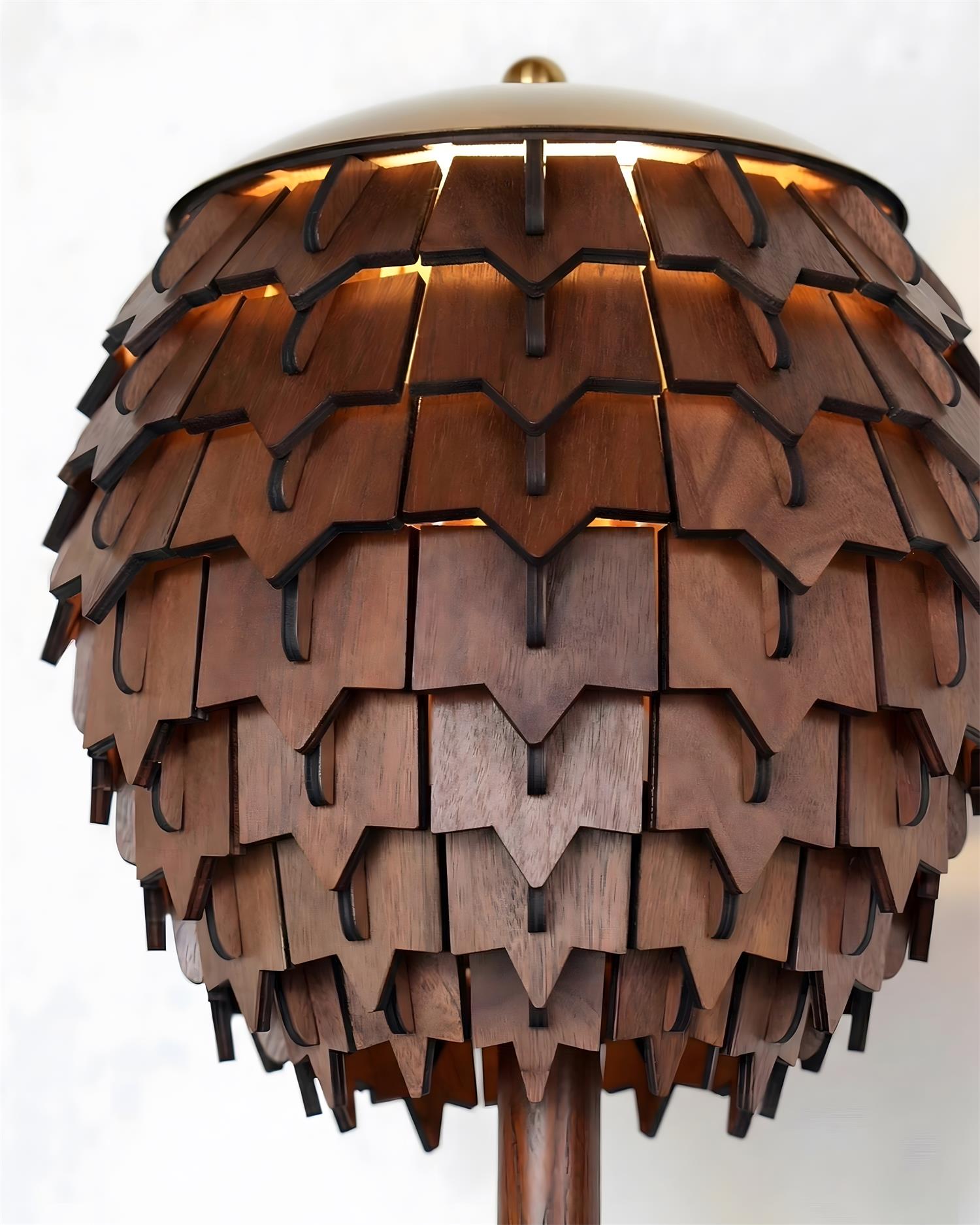 Pinecone Organic Wood Table Light