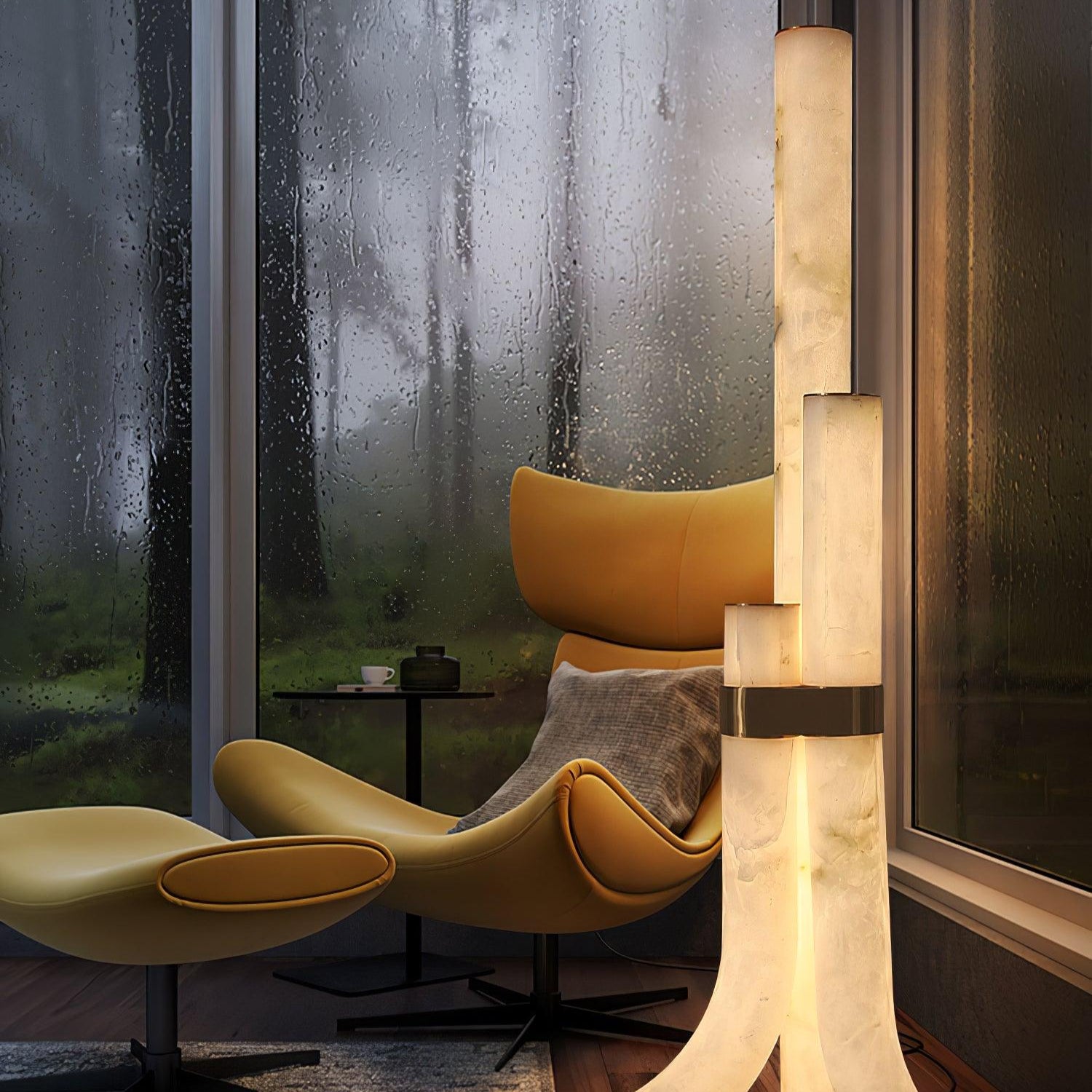 Orion Alabaster Floor Lamp - Blowlighting