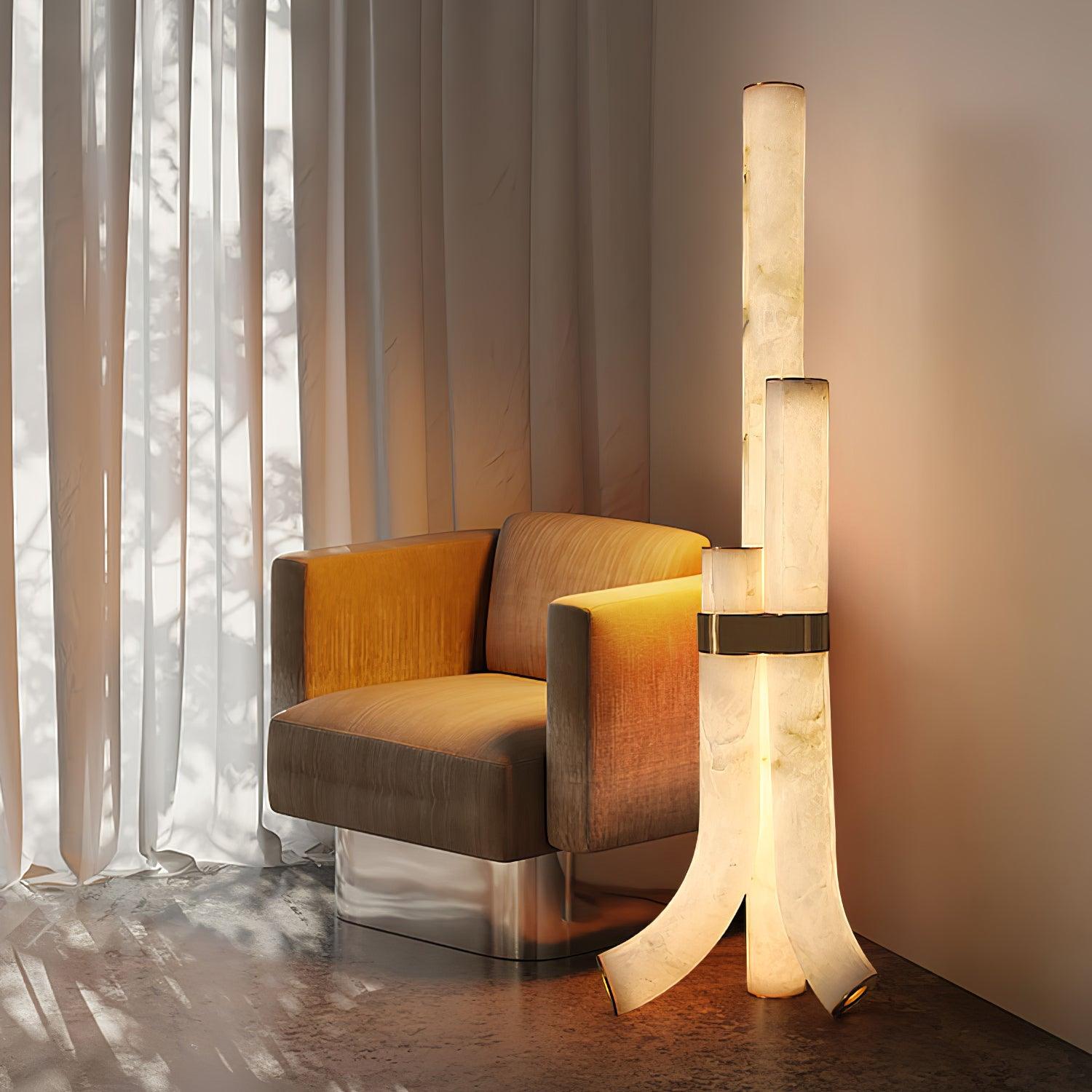 Orion Alabaster Floor Lamp - Blowlighting
