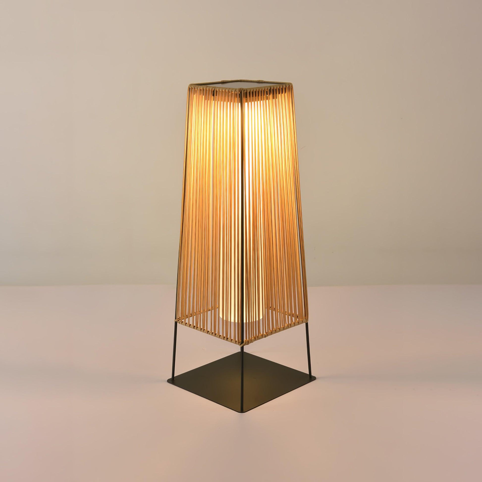 Plastic Rattan Outdoor Post Light - Blowlighting