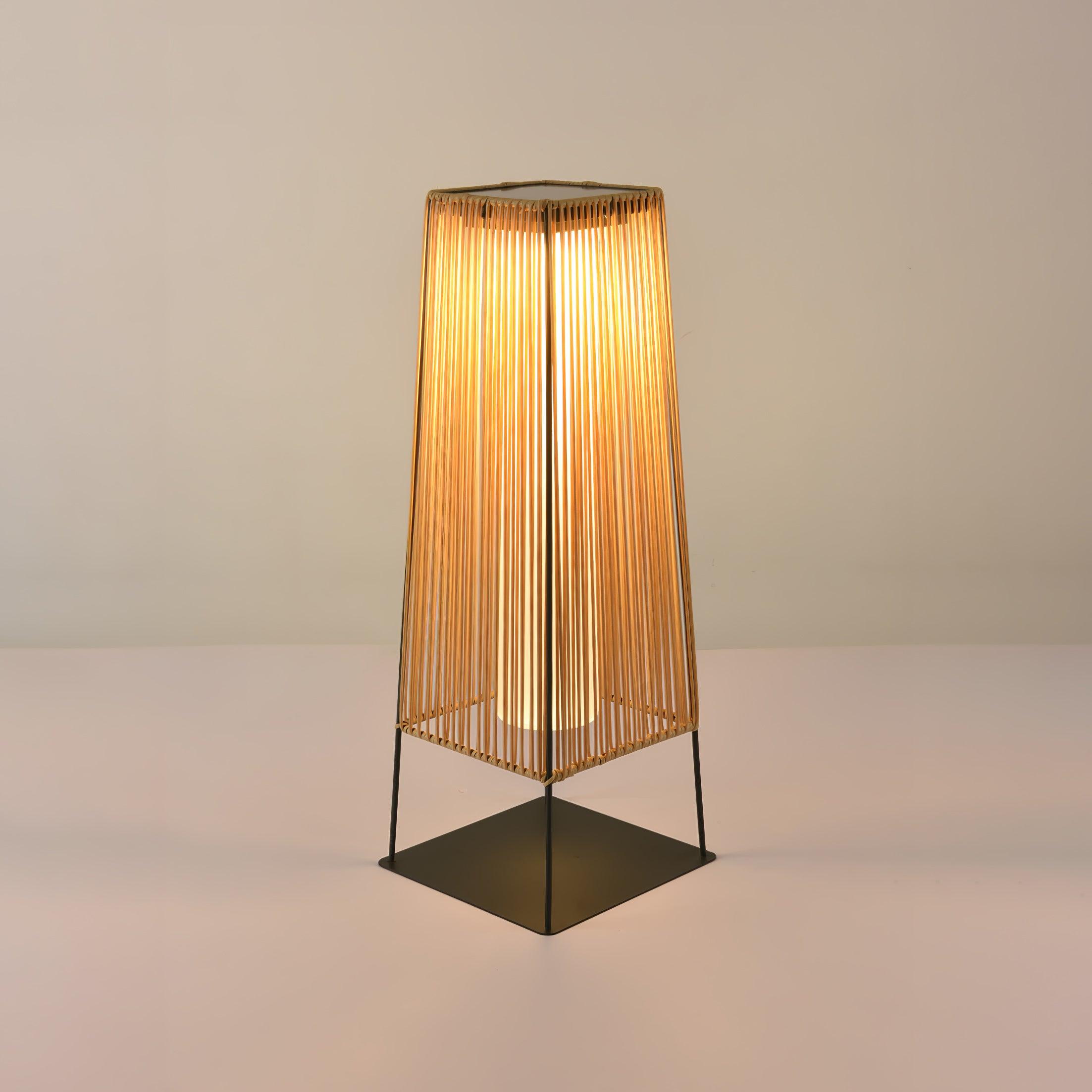 Plastic Rattan Outdoor Post Light - Blowlighting