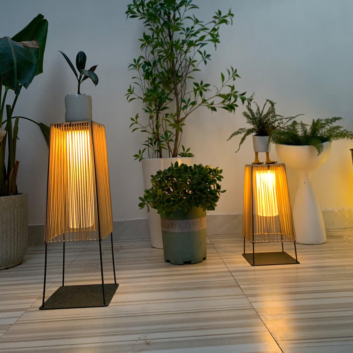 Plastic Rattan Outdoor Post Light - Blowlighting