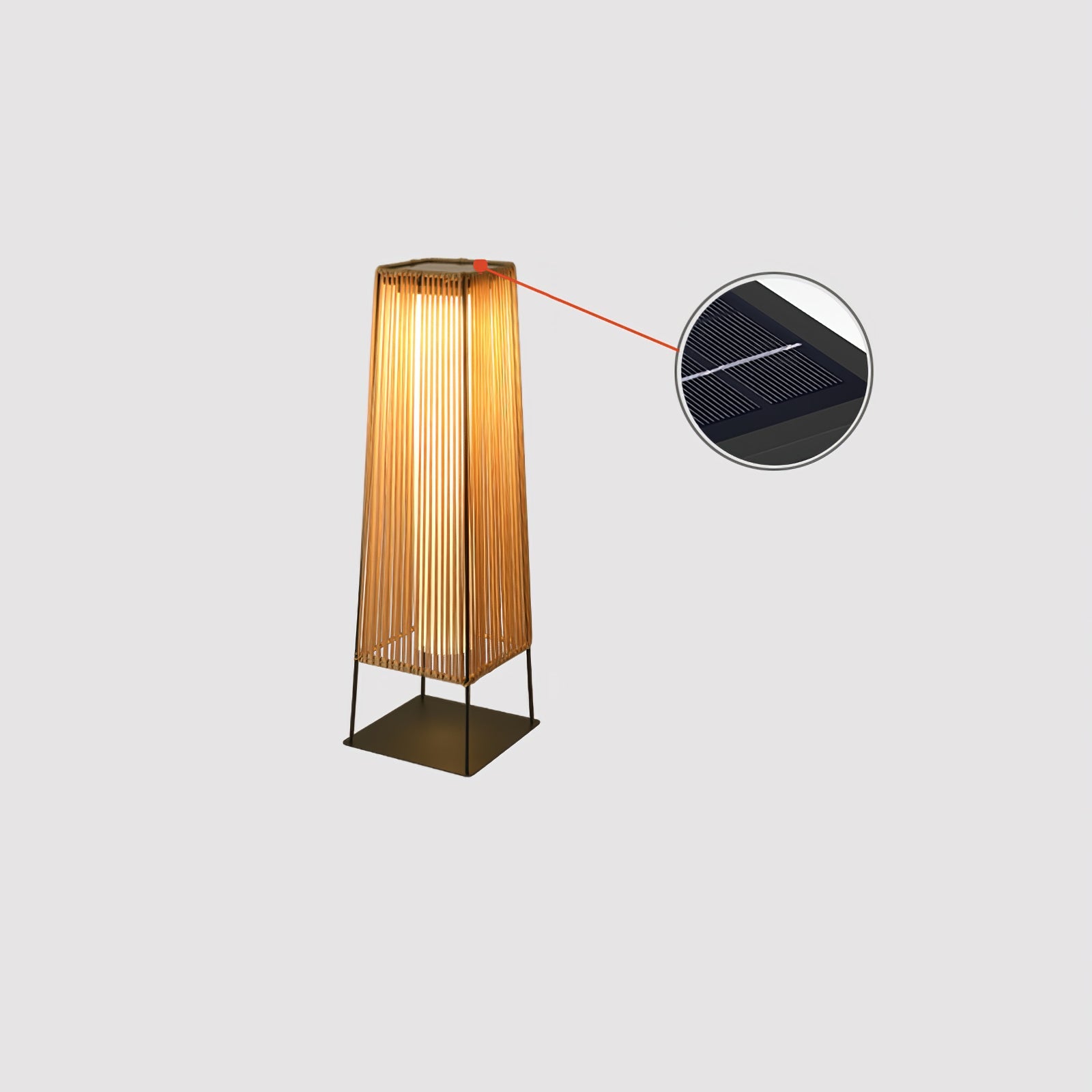 Plastic Rattan Outdoor Post Light - Blowlighting