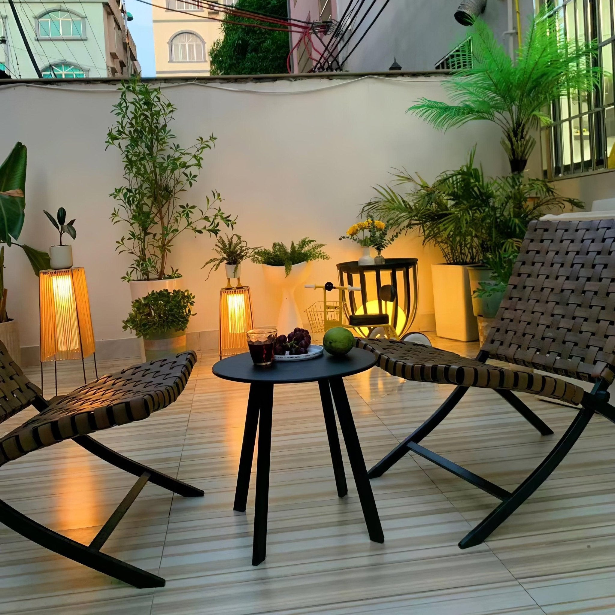 Plastic Rattan Outdoor Post Light - Blowlighting