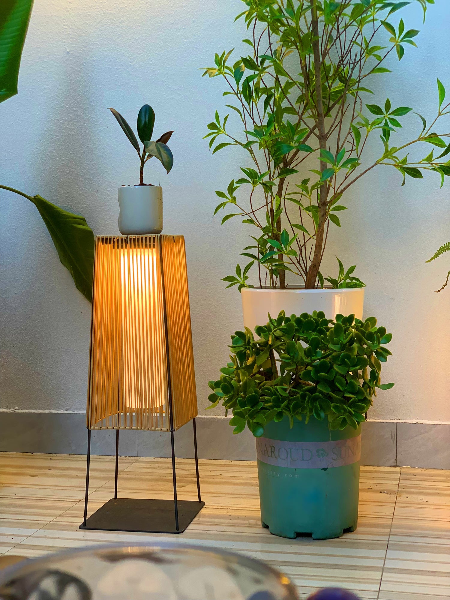 Plastic Rattan Outdoor Post Light - Blowlighting