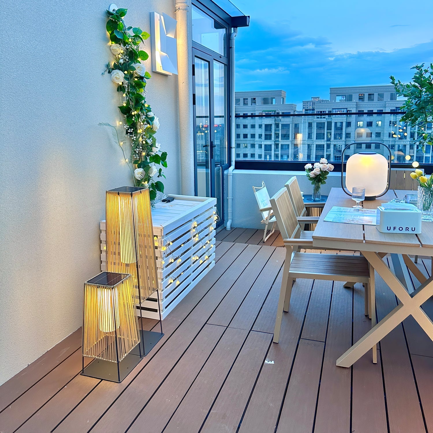 Plastic Rattan Outdoor Post Light - Blowlighting