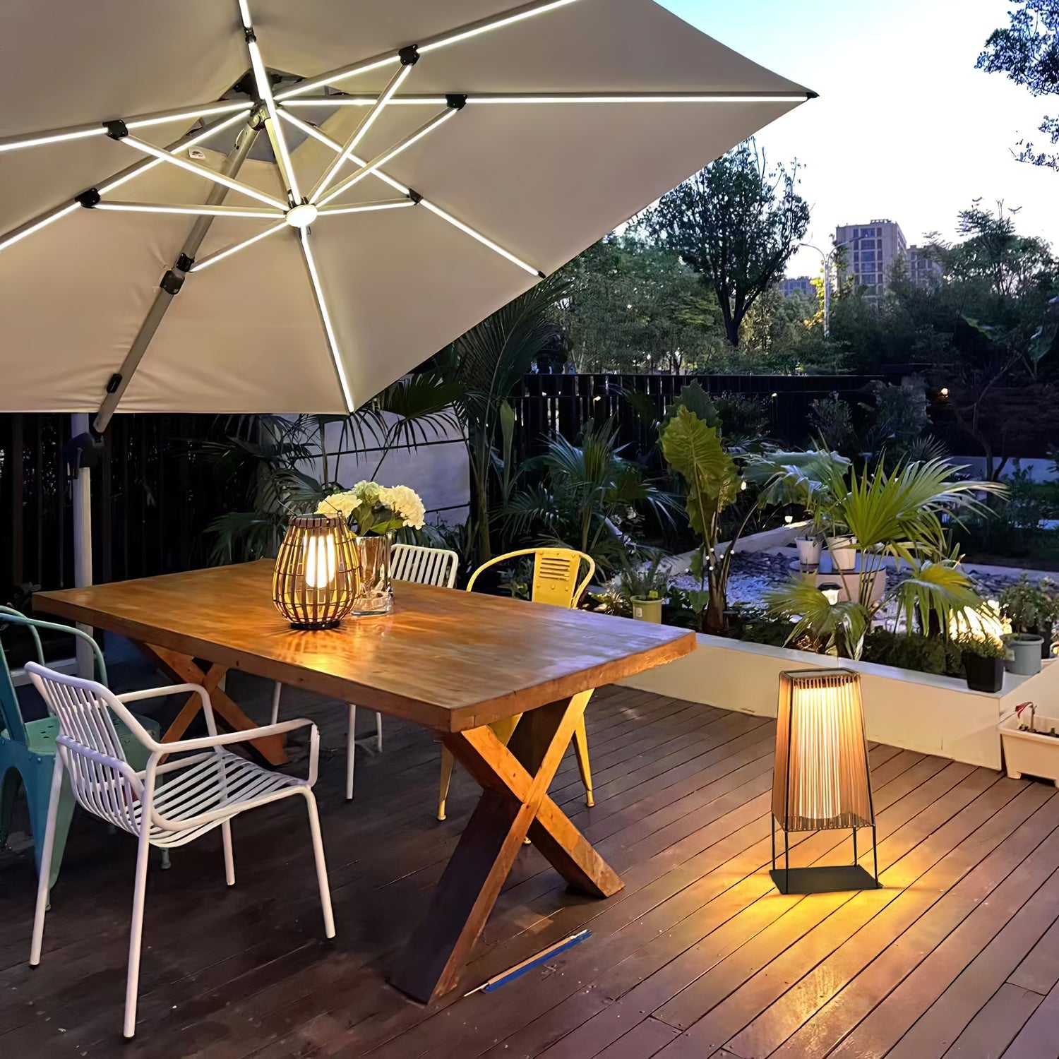 Plastic Rattan Outdoor Post Light - Blowlighting