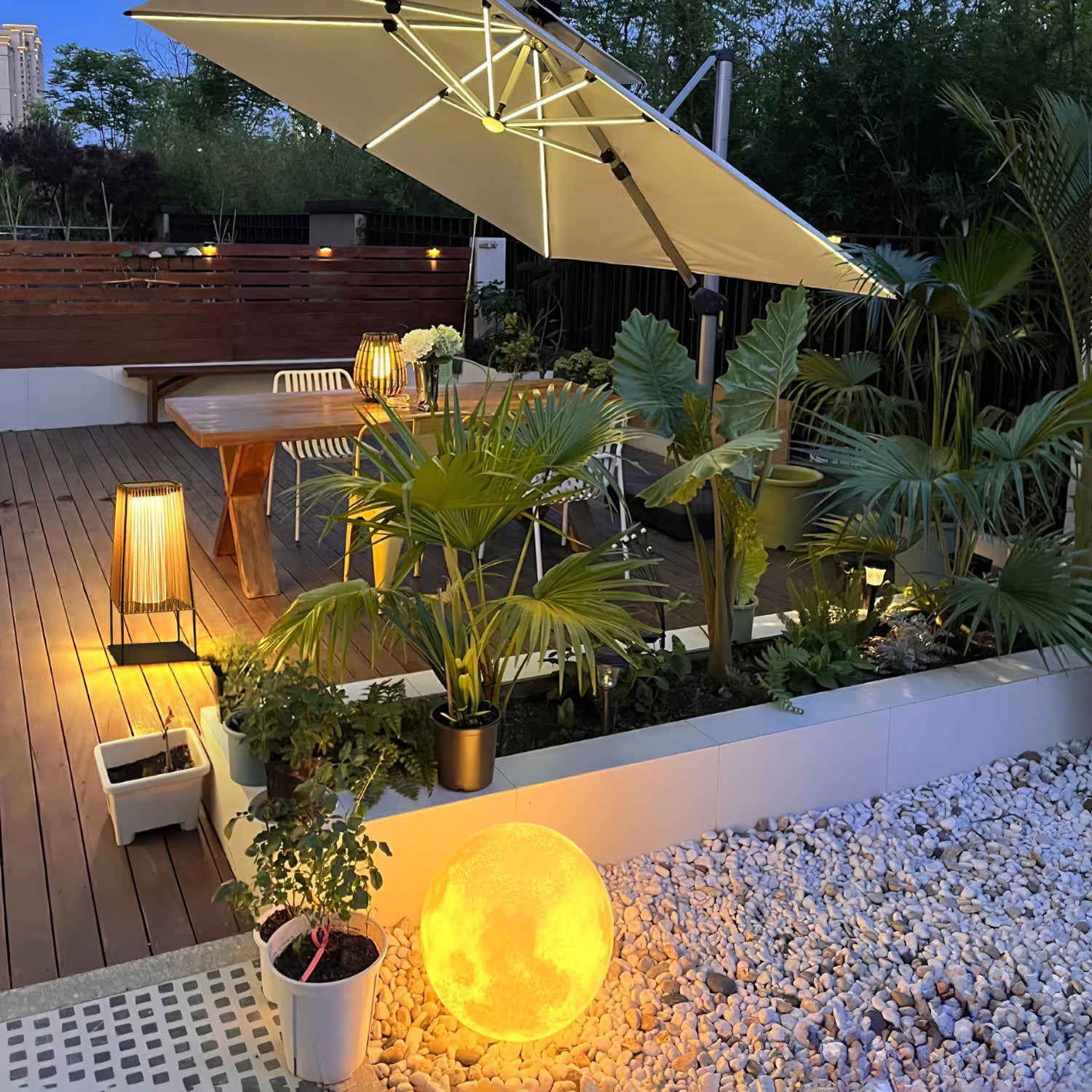 Plastic Rattan Outdoor Post Light - Blowlighting