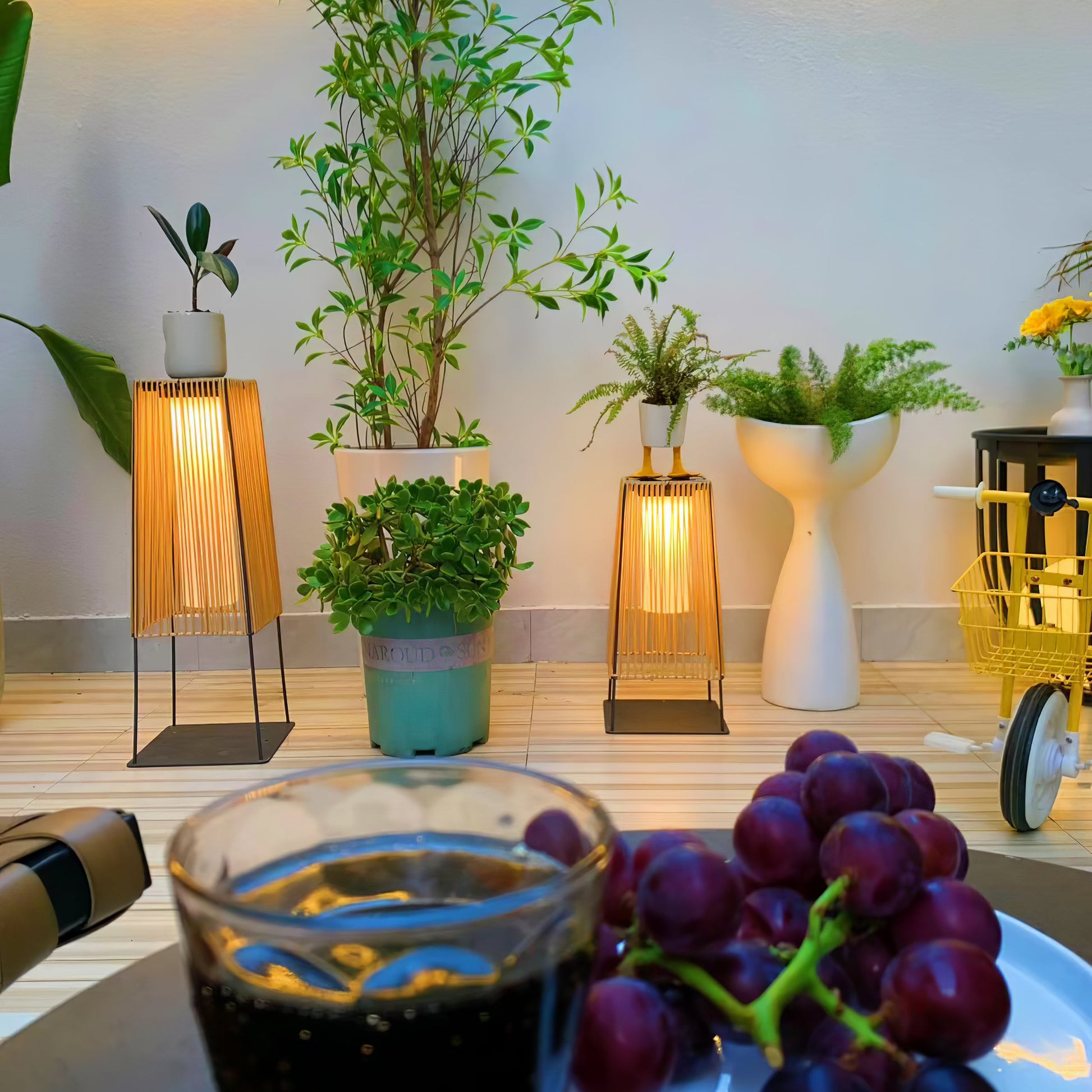 Plastic Rattan Outdoor Post Light - Blowlighting