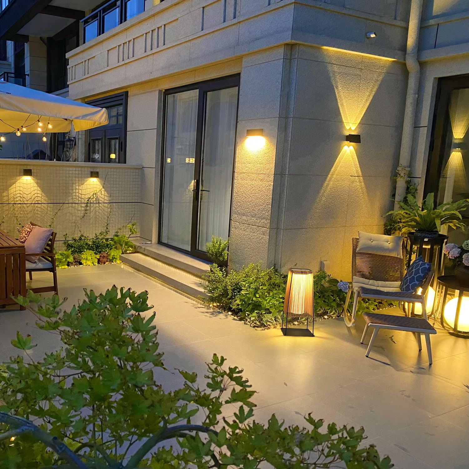 Plastic Rattan Outdoor Post Light - Blowlighting