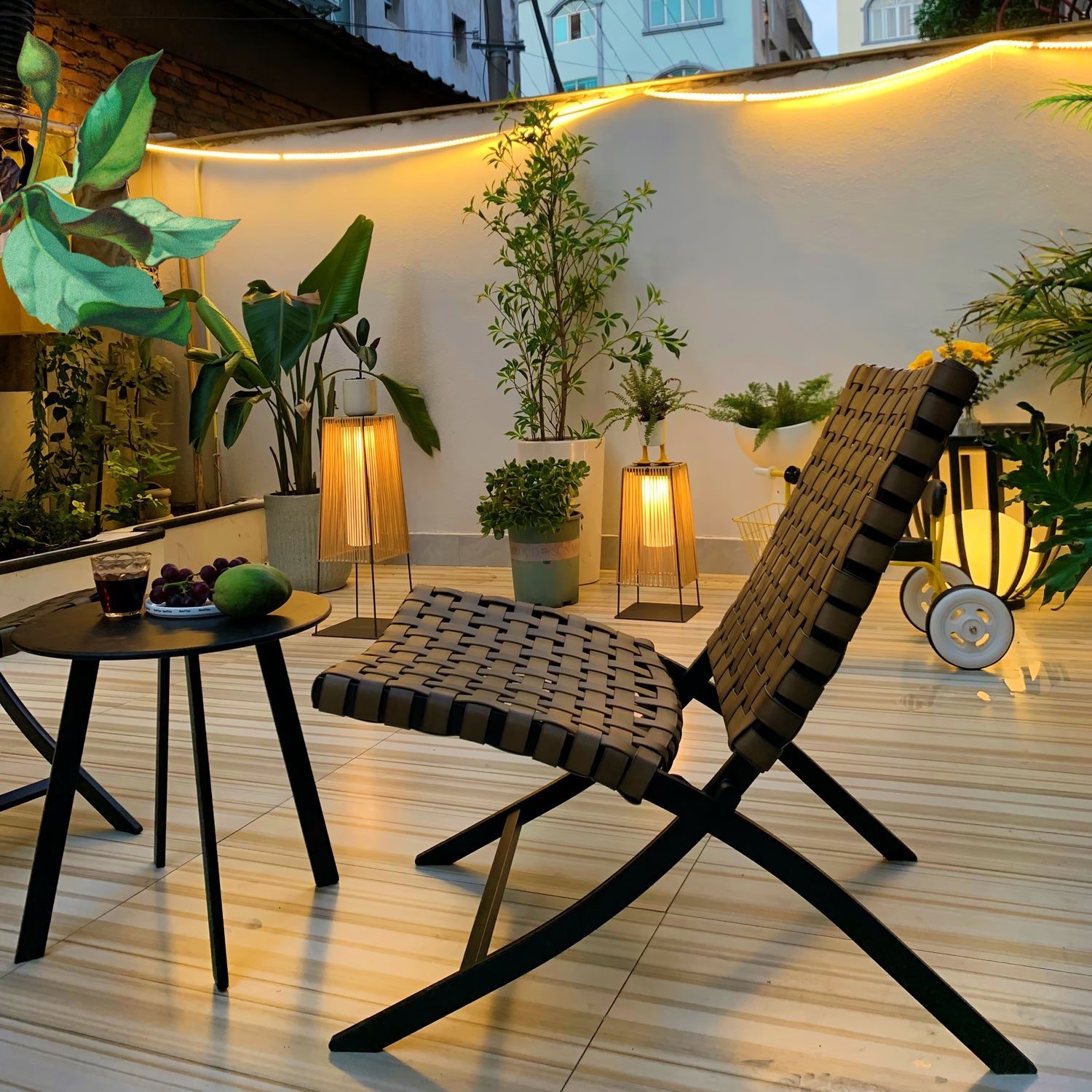 Plastic Rattan Outdoor Post Light - Blowlighting