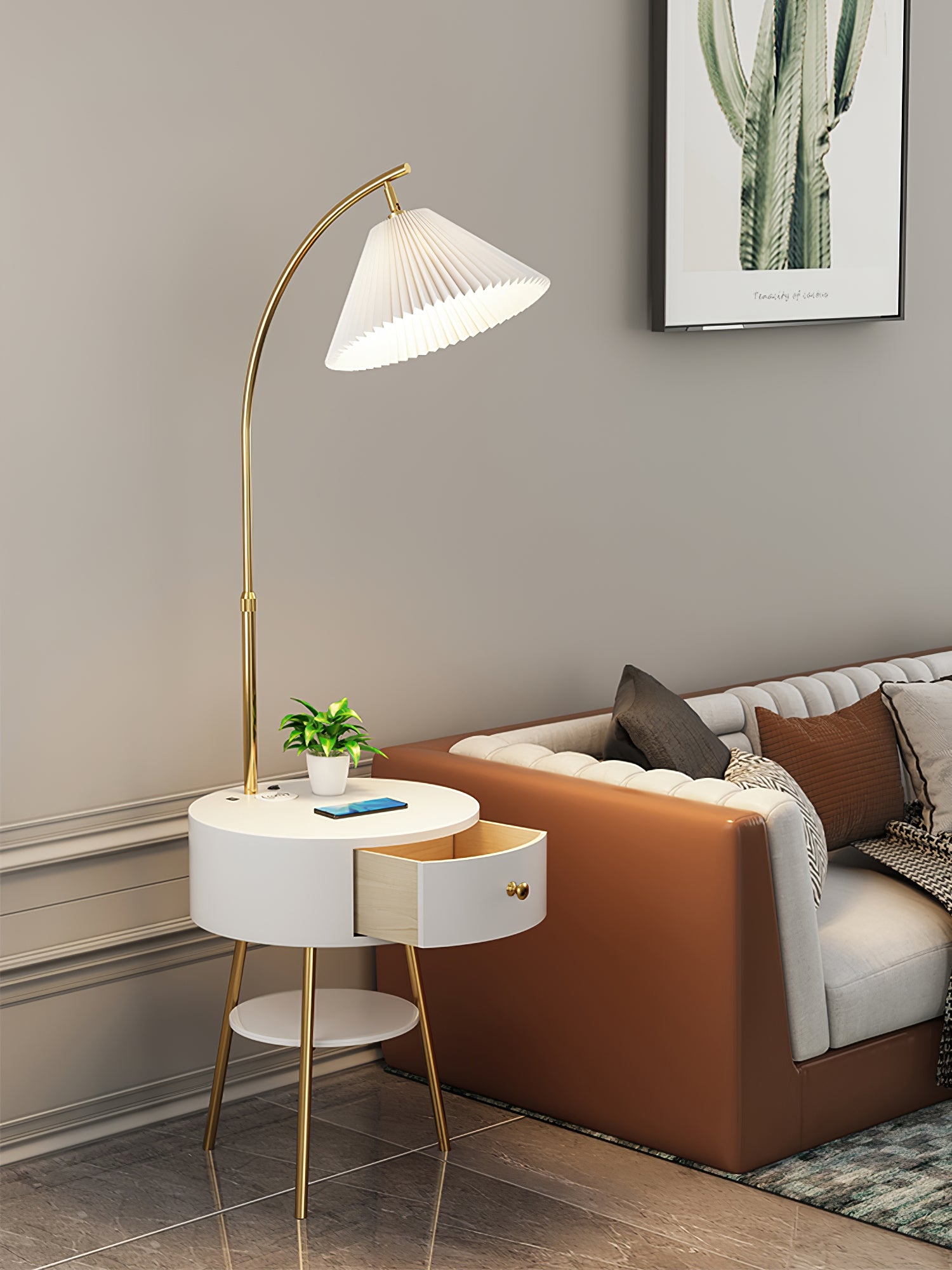 Pleated Arc Floor Light - Blowlighting