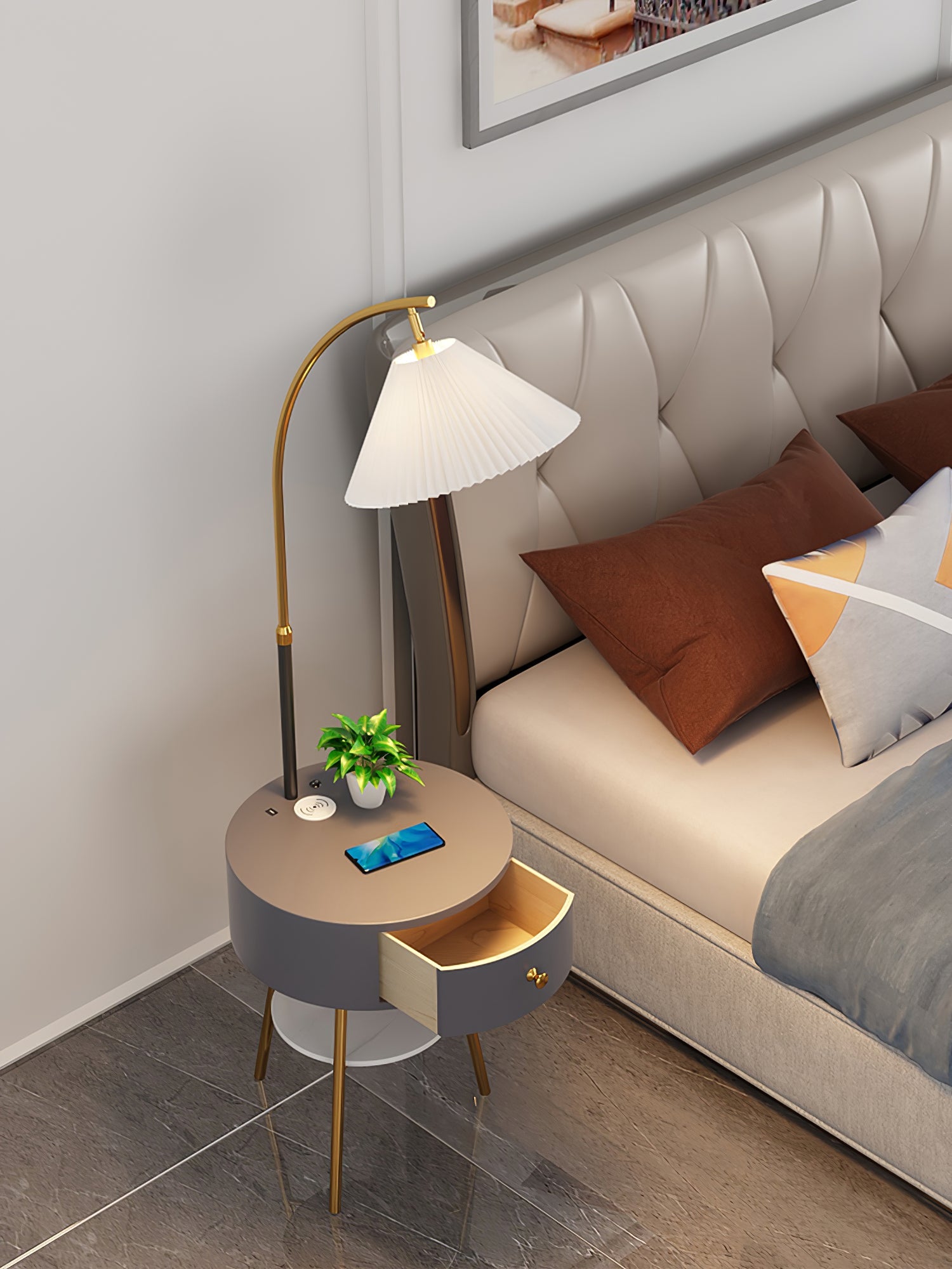 Pleated Arc Floor Light - Blowlighting