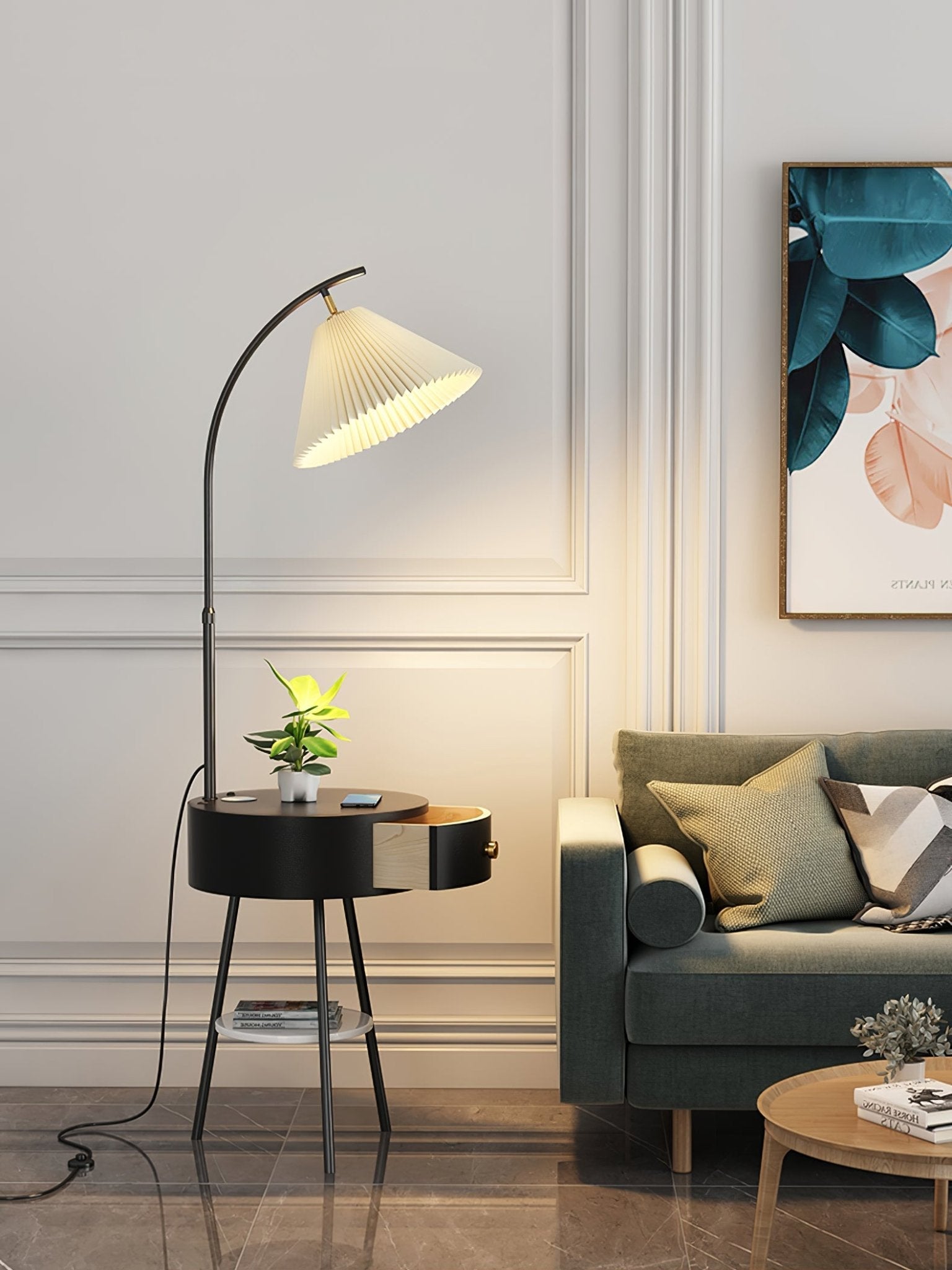 Pleated Arc Floor Light - Blowlighting