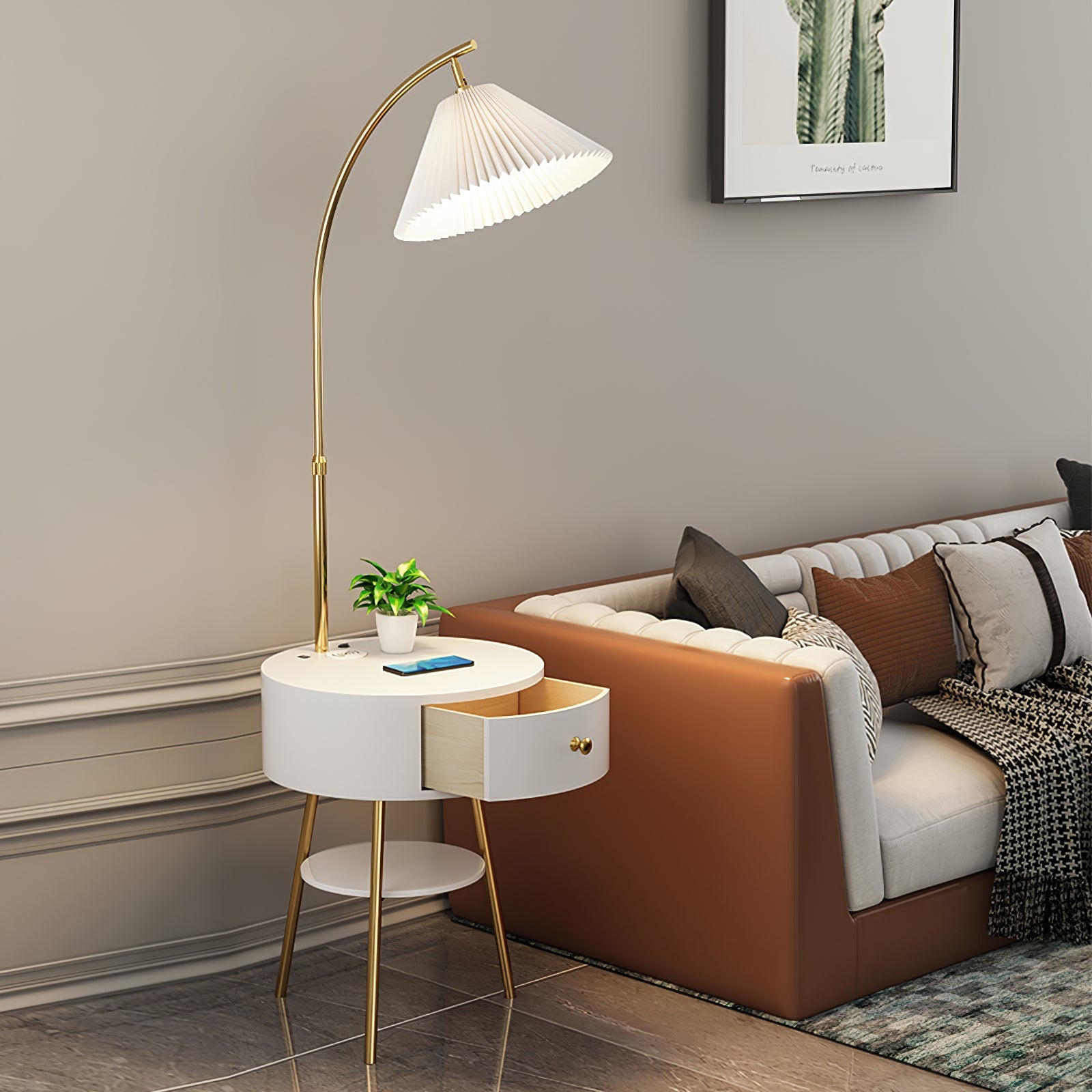 Pleated Arc Floor Light - Blowlighting