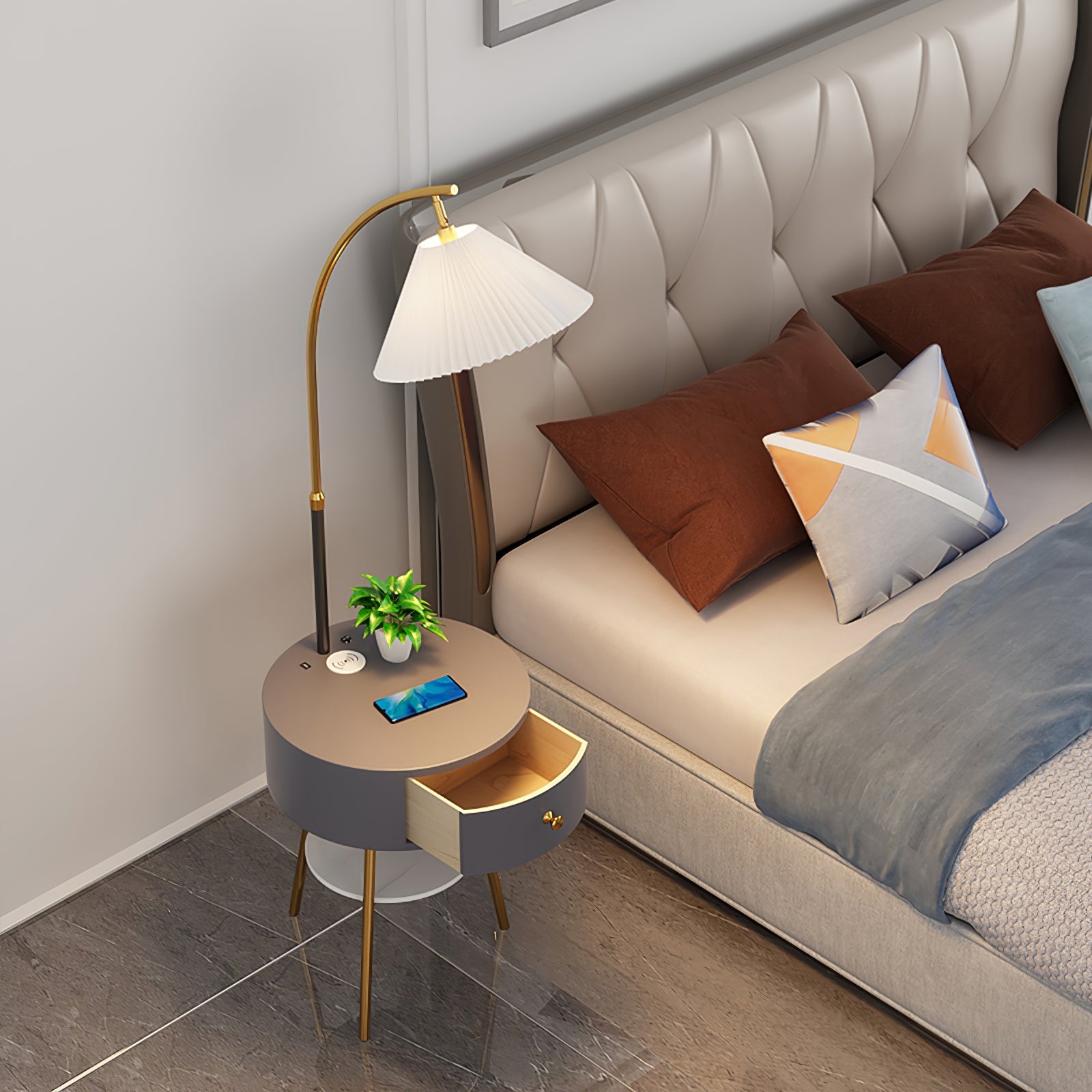 Pleated Arc Floor Light - Blowlighting