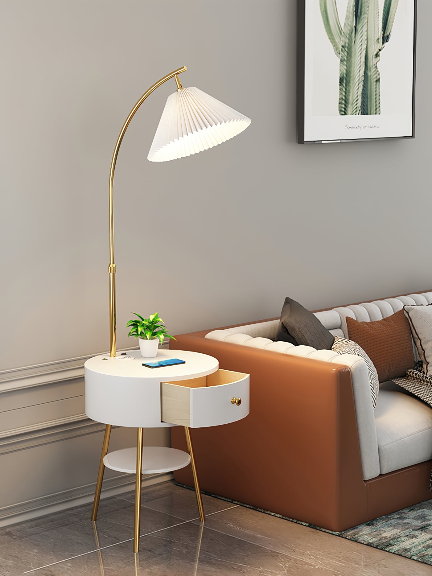 Pleated Arc Floor Light - Blowlighting