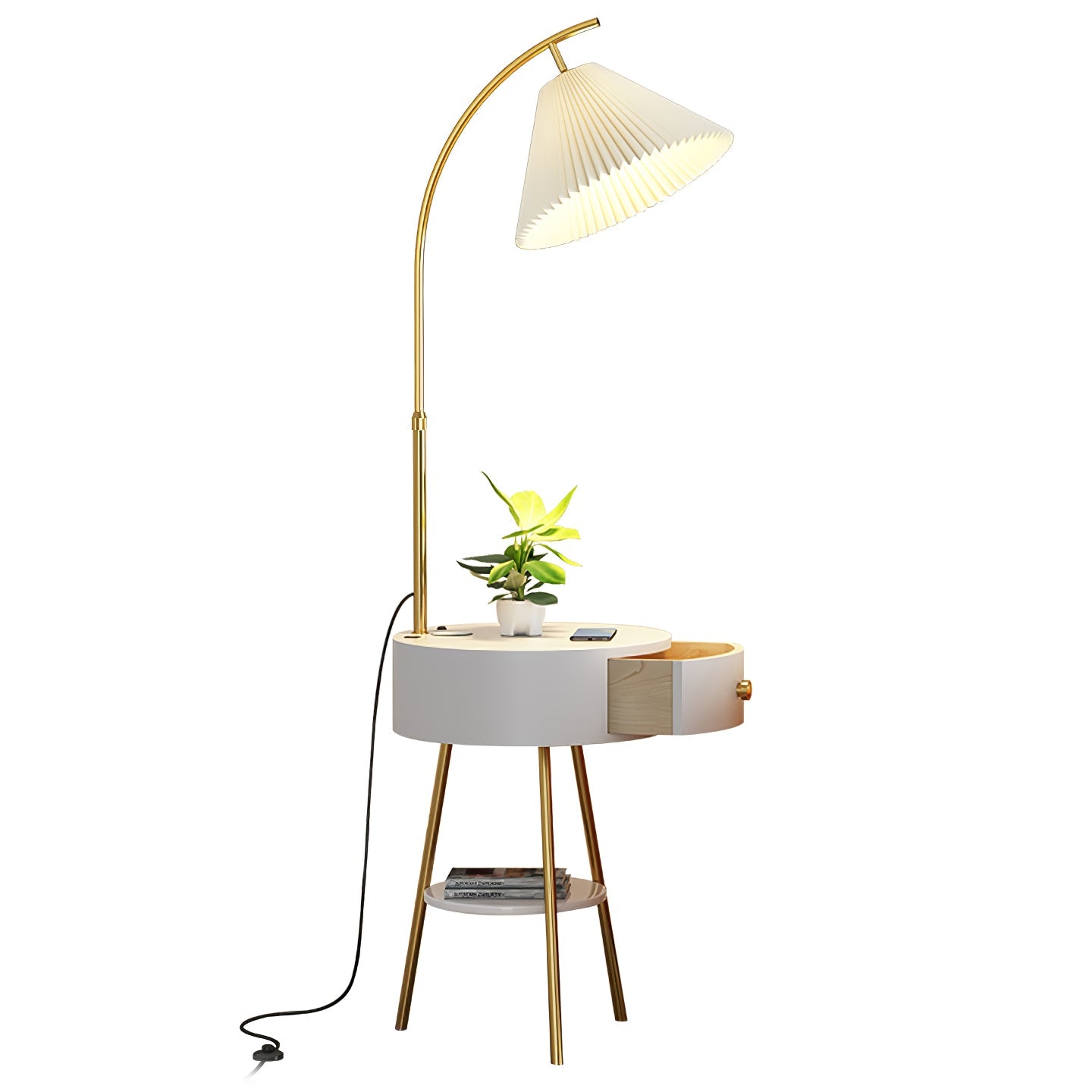 Pleated Arc Floor Light - Blowlighting