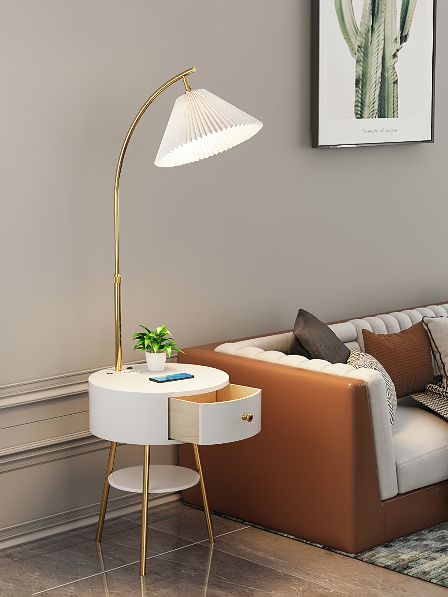 Pleated Arc Floor Light - Blowlighting