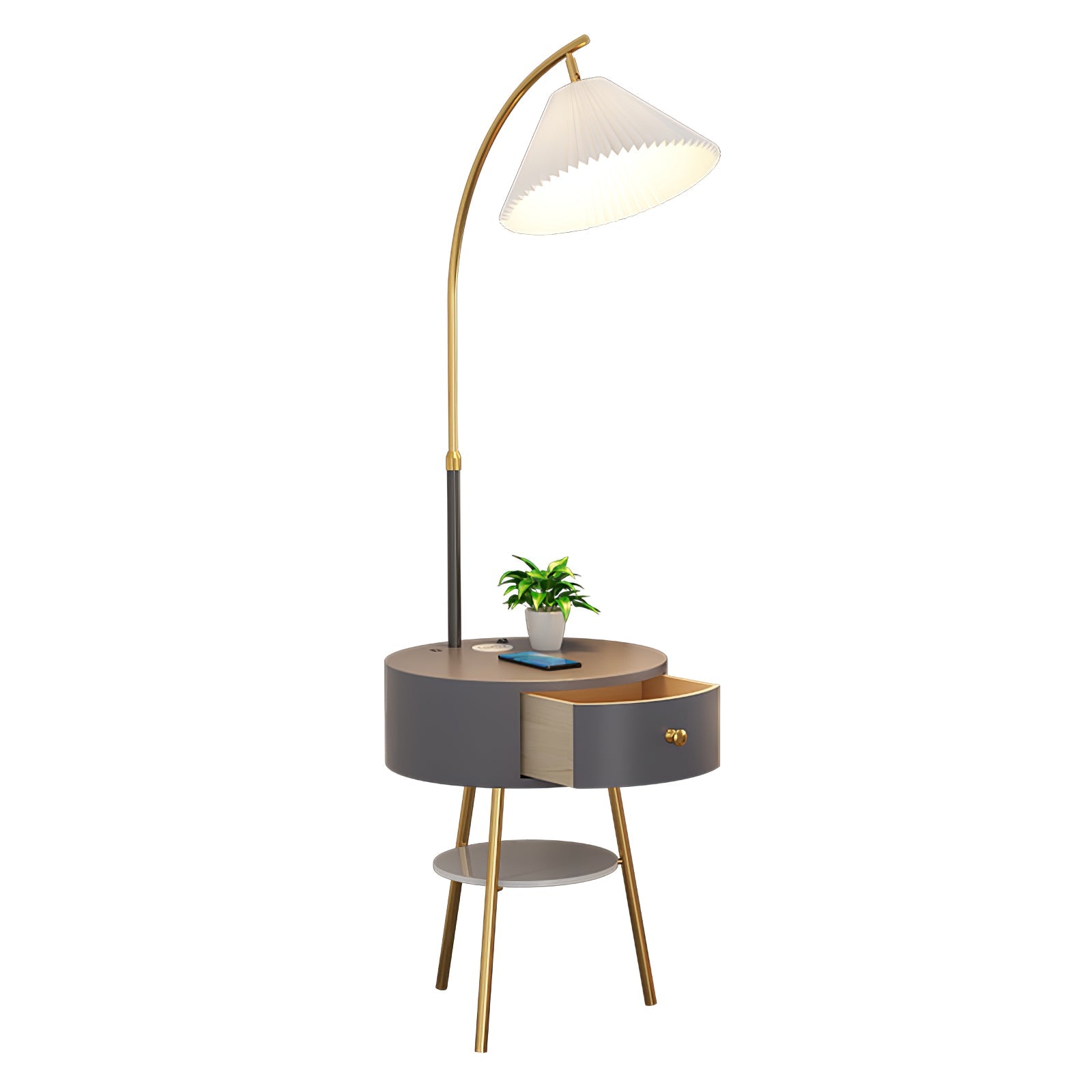 Pleated Arc Floor Light - Blowlighting