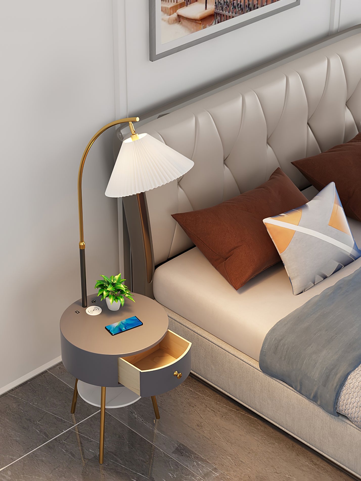Pleated Arc Floor Light - Blowlighting