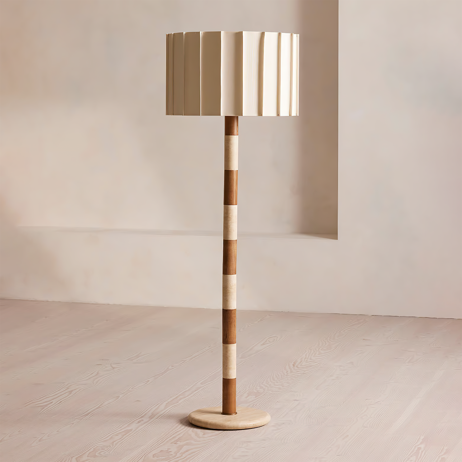 Calypso Modern Travertine Floor Light