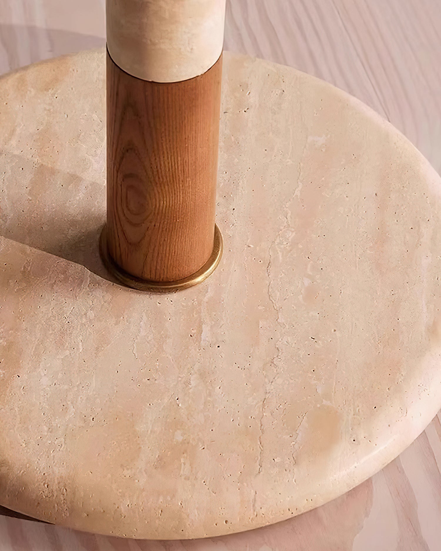 Calypso Modern Travertine Floor Light