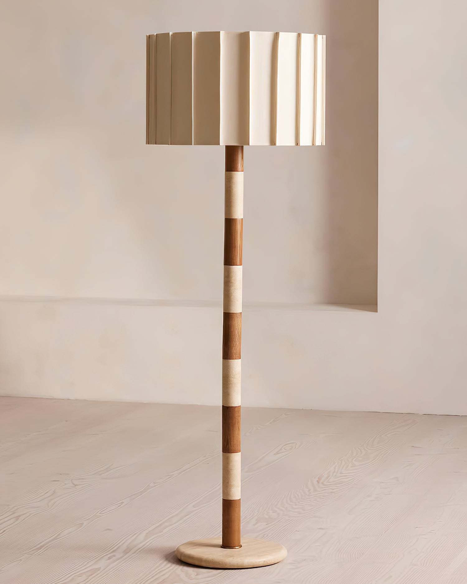 Calypso Modern Travertine Floor Light