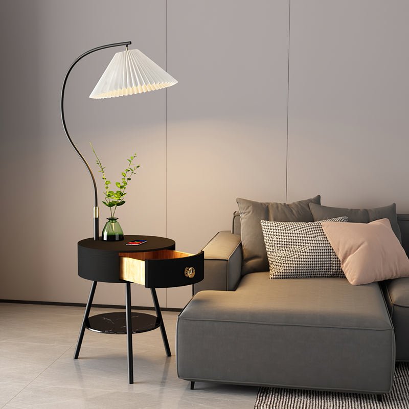 Pleated Nightstand Floor Light - Blowlighting