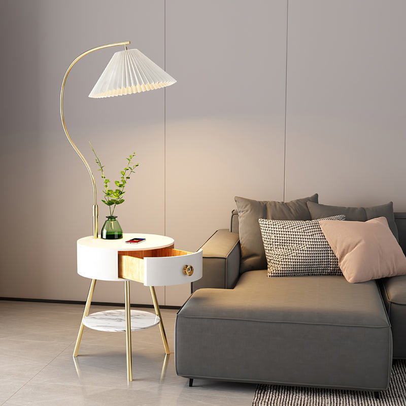 Pleated Nightstand Floor Light - Blowlighting