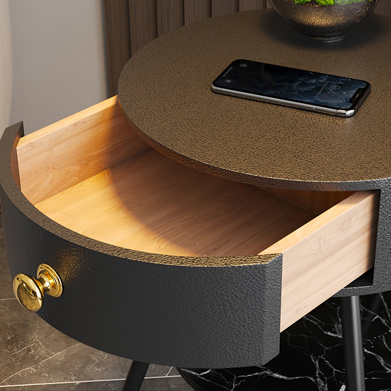 Pleated Nightstand Floor Light - Blowlighting