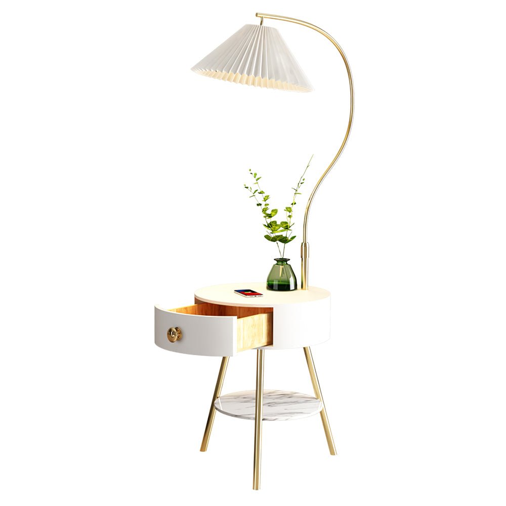 Pleated Nightstand Floor Light - Blowlighting