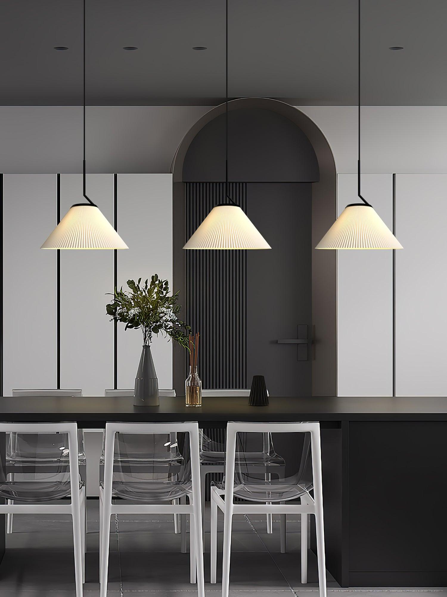 Zoravine Pleated Fabric Pendant Light - Blowlighting