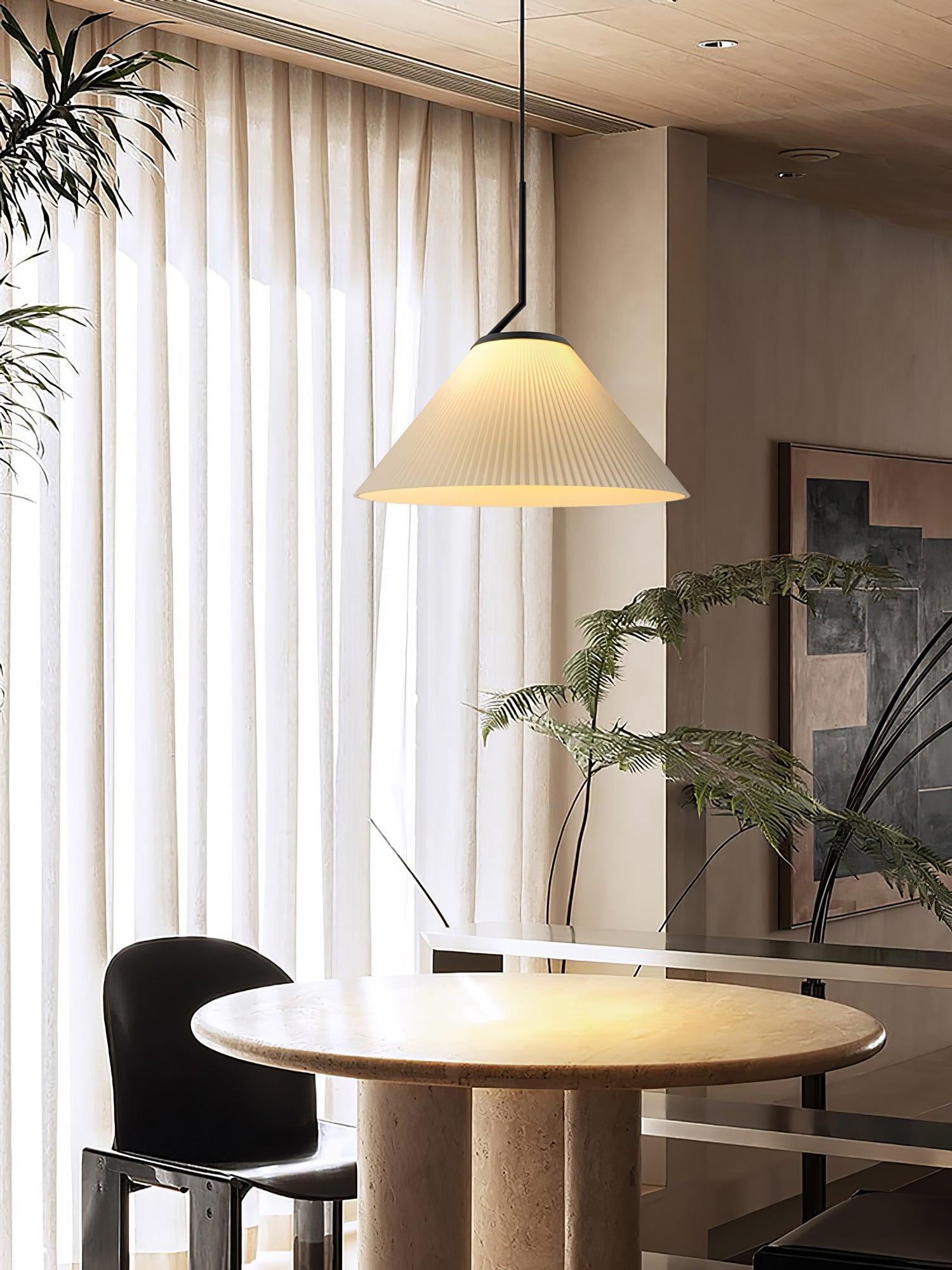 Zoravine Pleated Fabric Pendant Light - Blowlighting