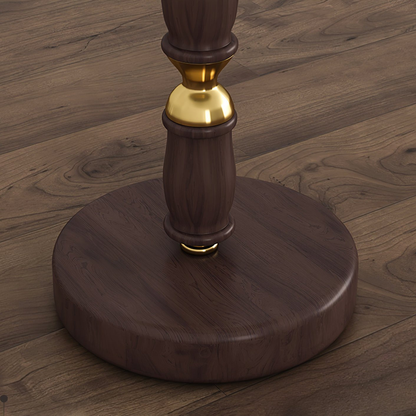 Pleated Walnut Table Lamp - Blowlighting