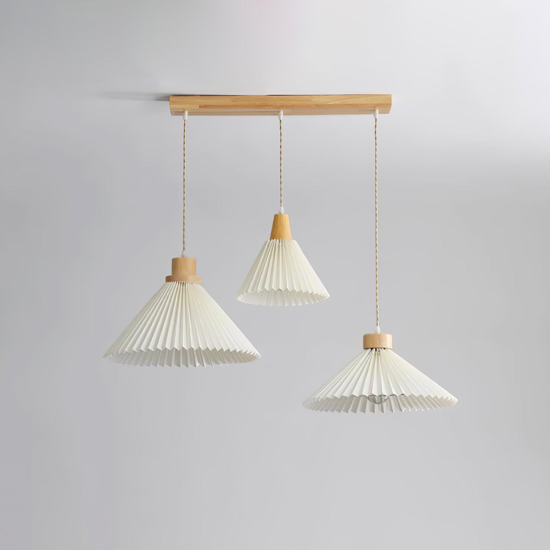 Pleated Wooden Pendant Light - Blowlighting