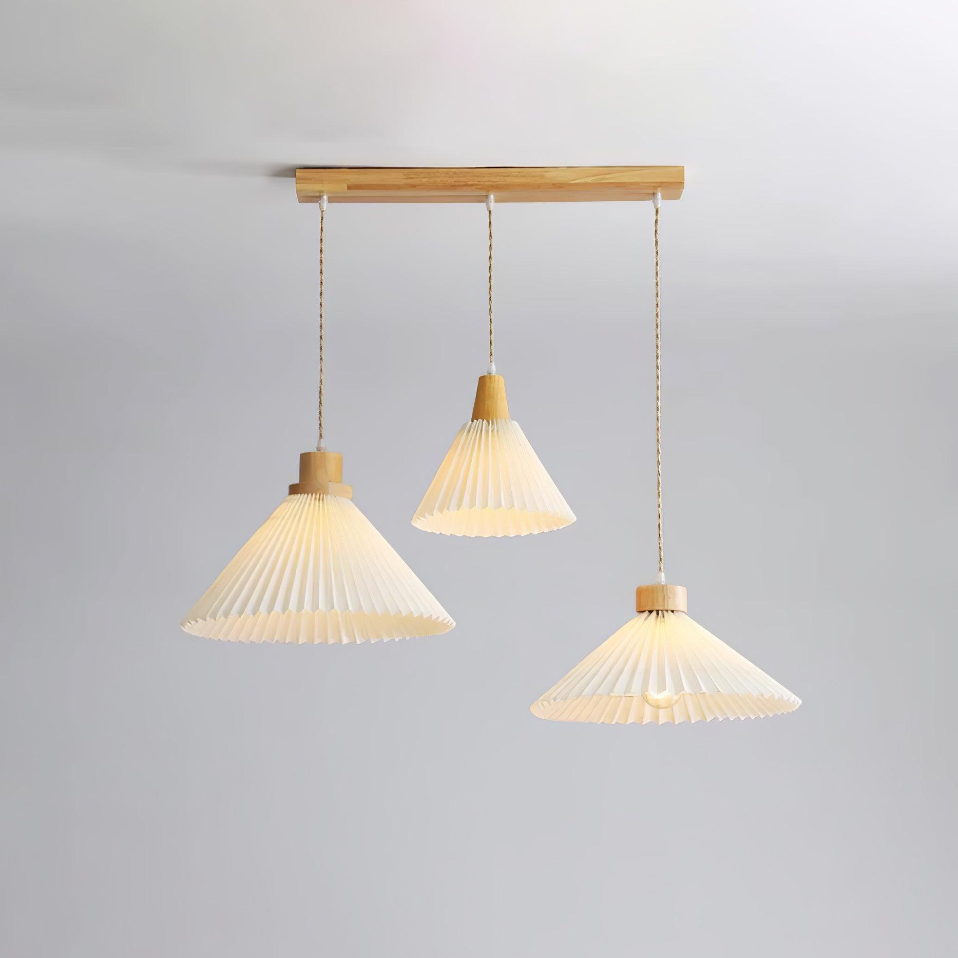 Pleated Wooden Pendant Light - Blowlighting