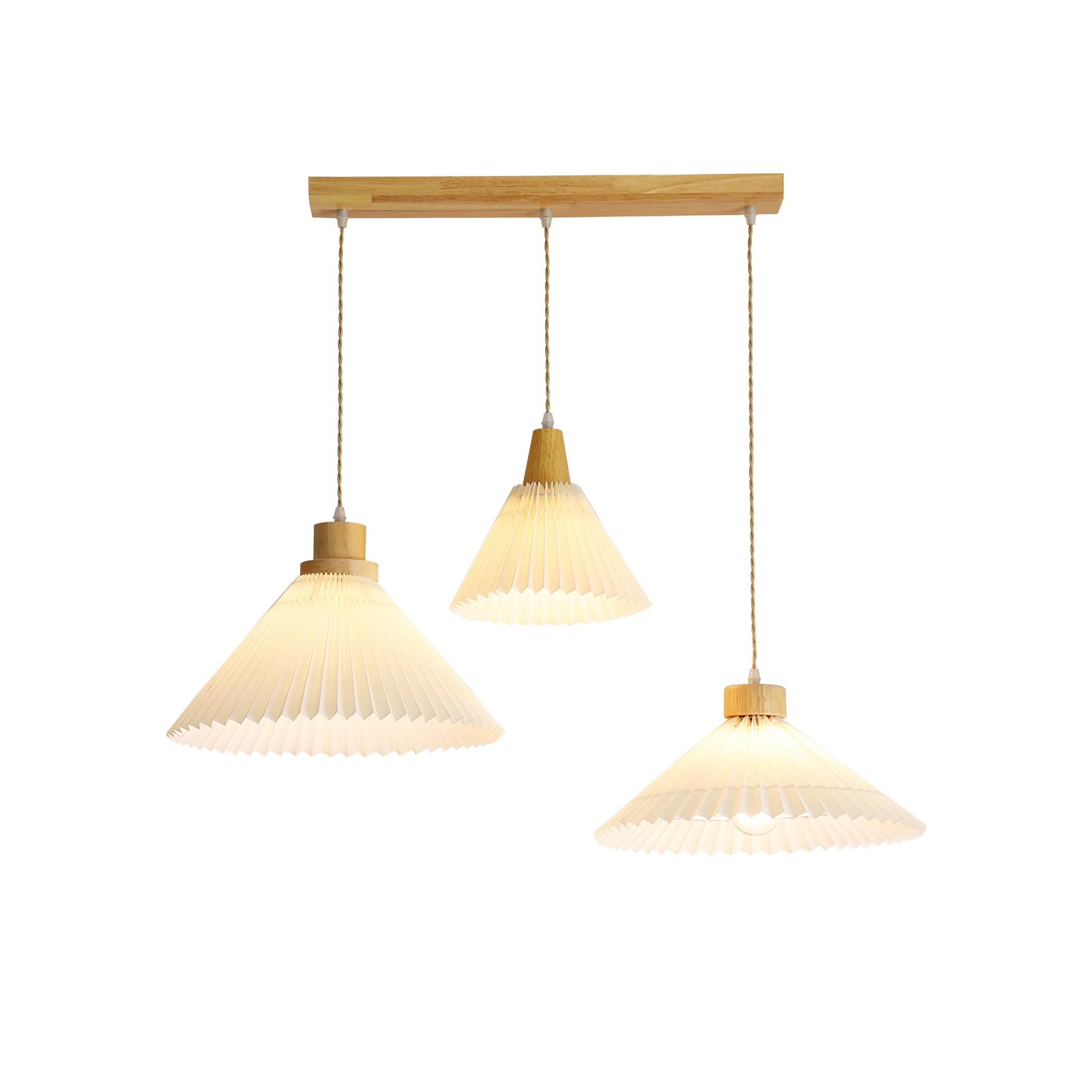 Pleated Wooden Pendant Light - Blowlighting