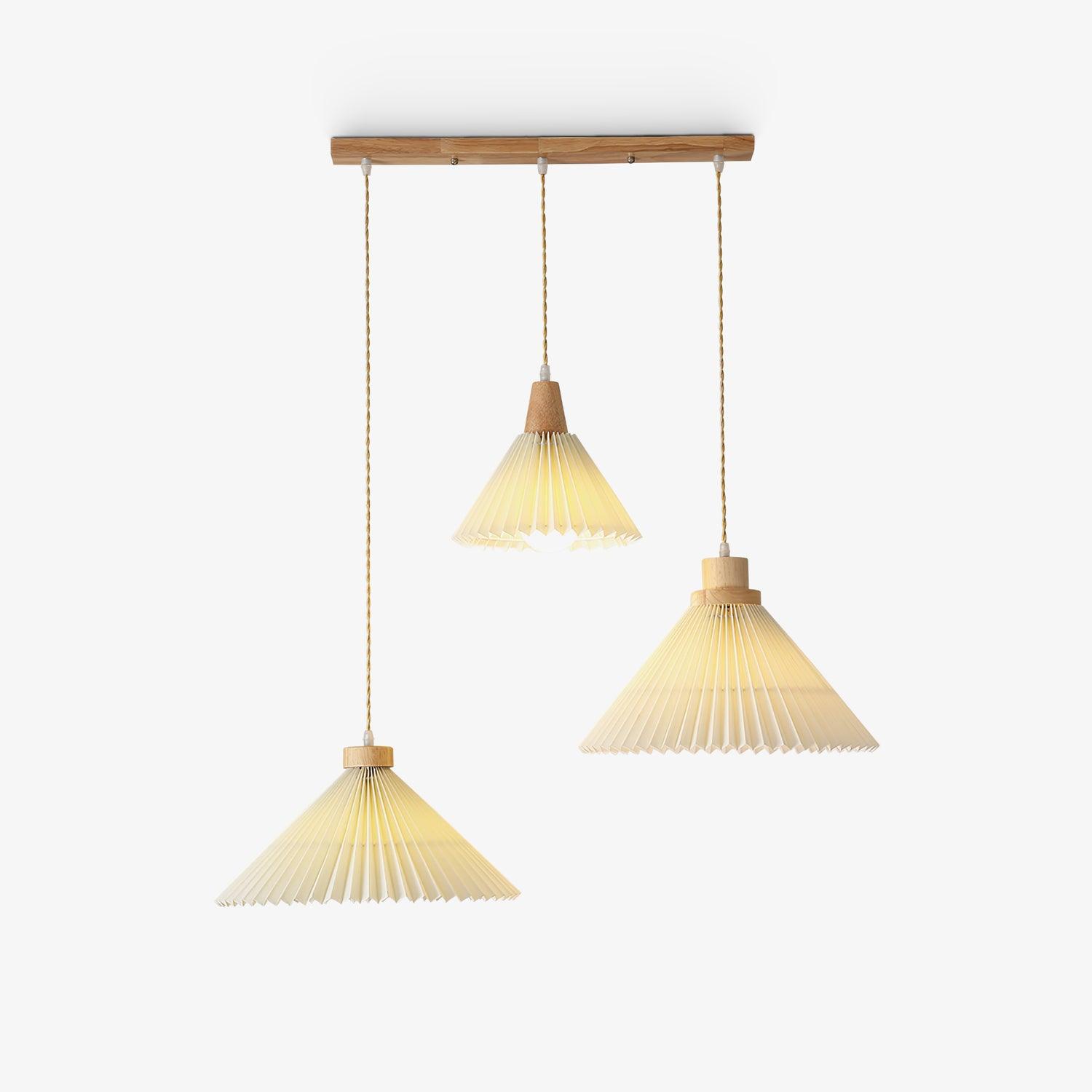 Pleated Wooden Pendant Light - Blowlighting