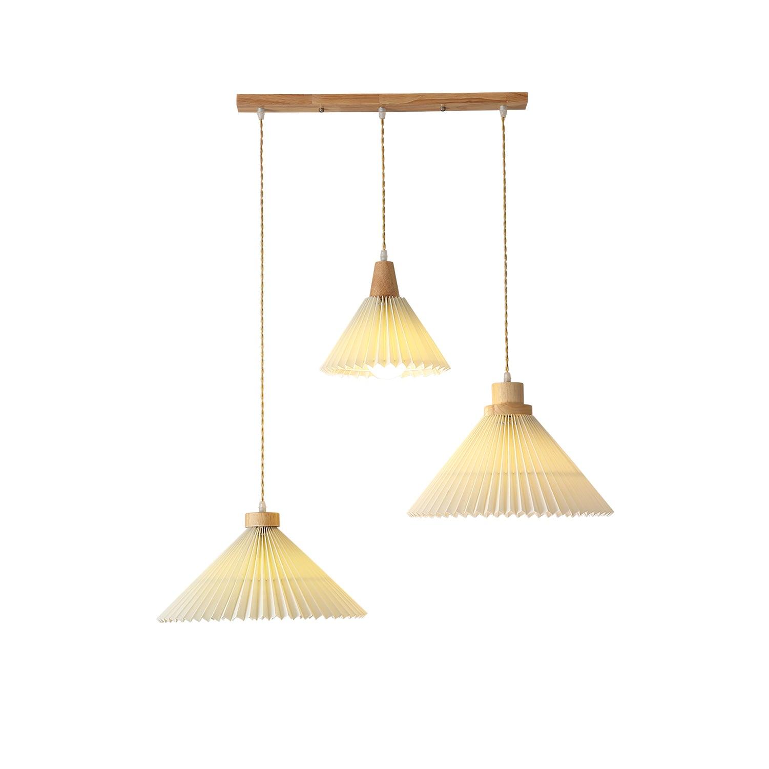 Pleated Wooden Pendant Light - Blowlighting