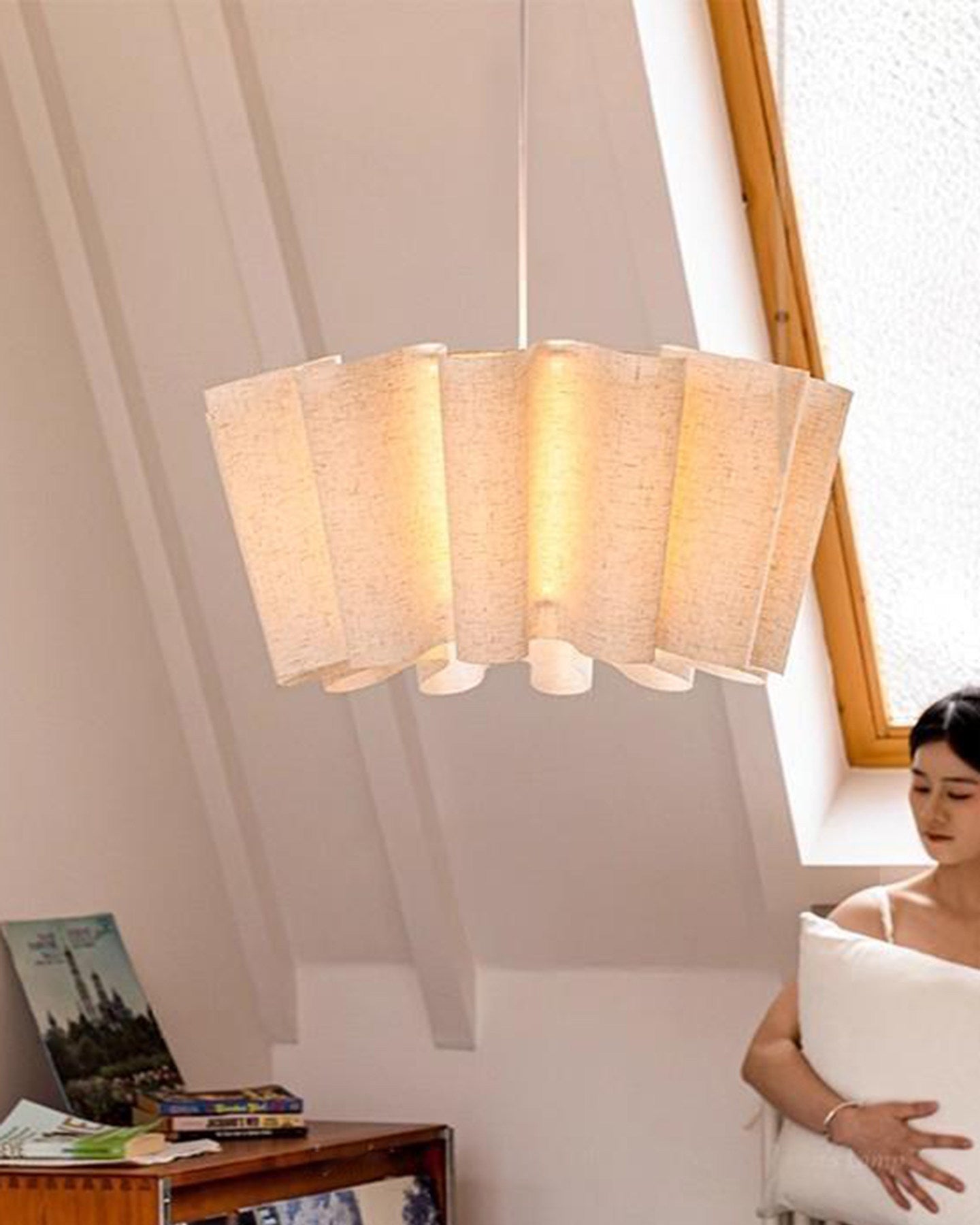 Pleora Modern Fabric Pendant Light