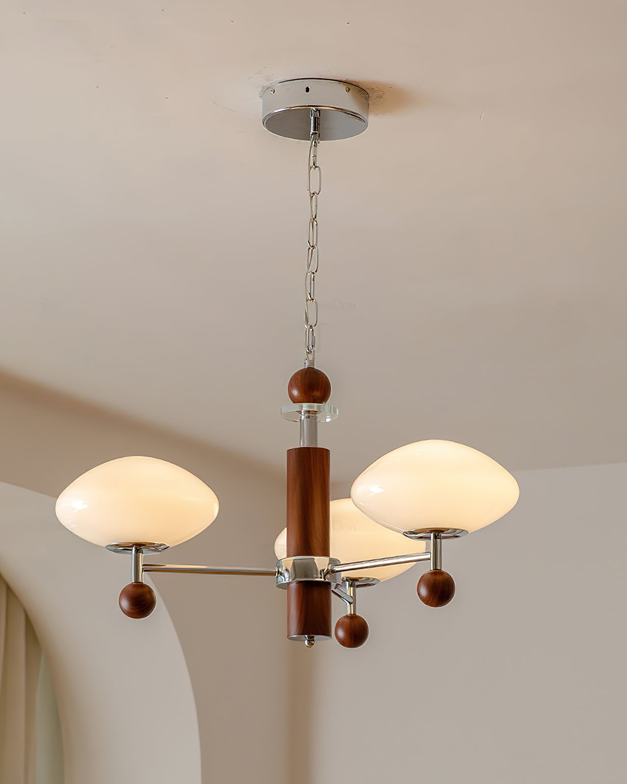 Pointed Modern Glass Chandelier