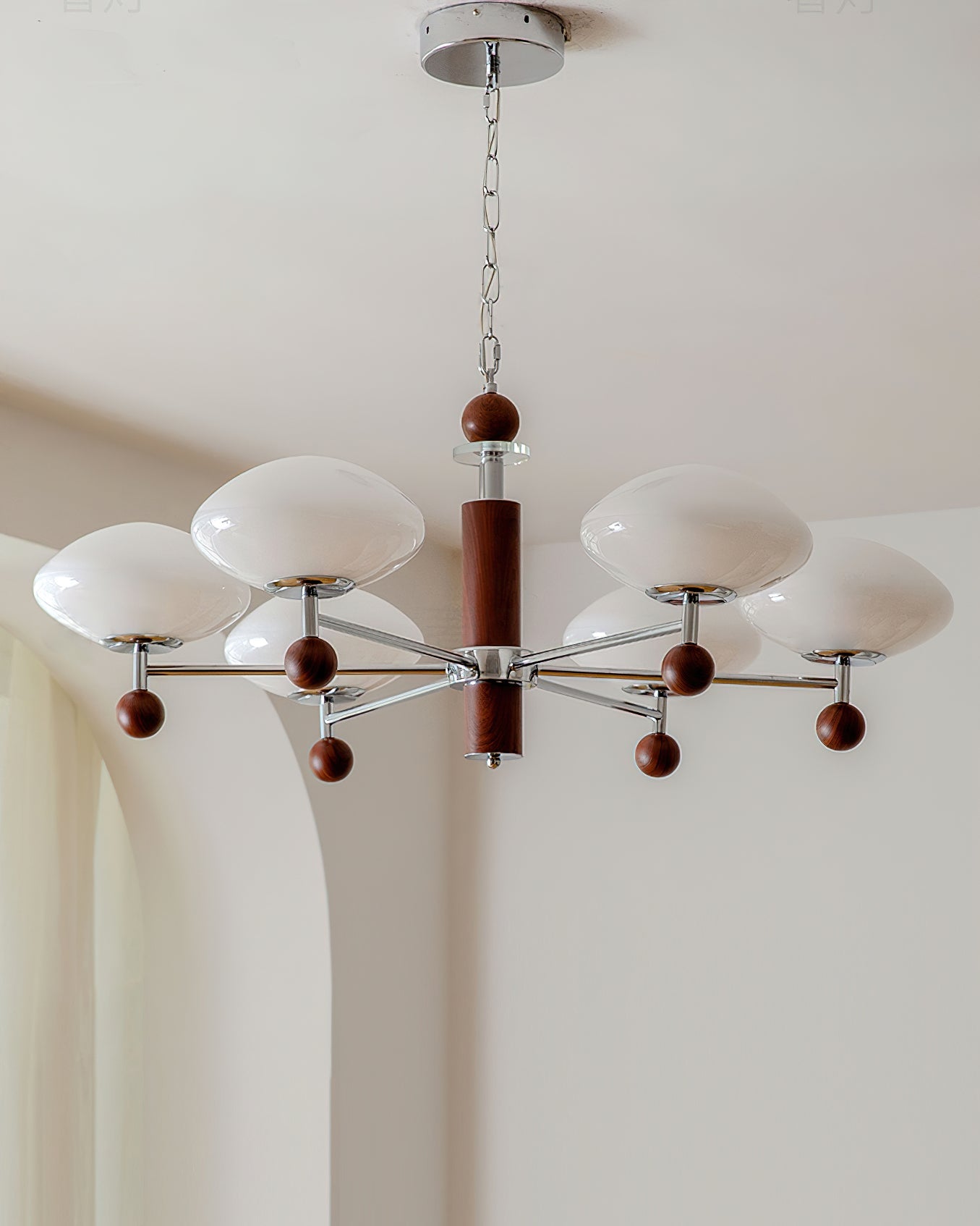 Pointed Modern Glass Chandelier