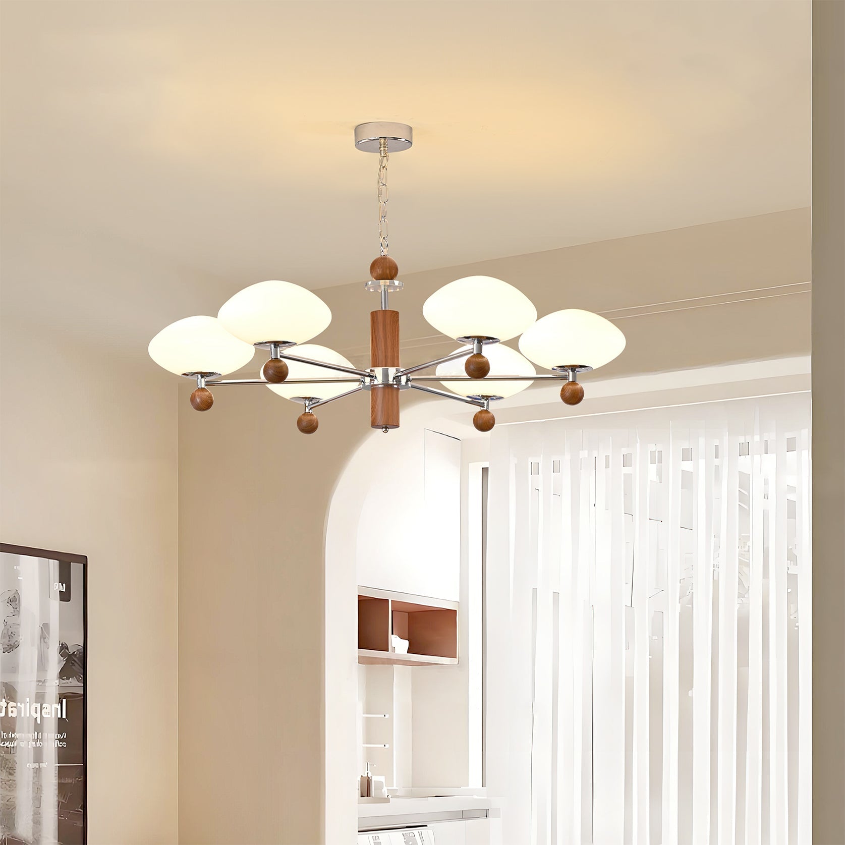 Pointed Modern Glass Chandelier